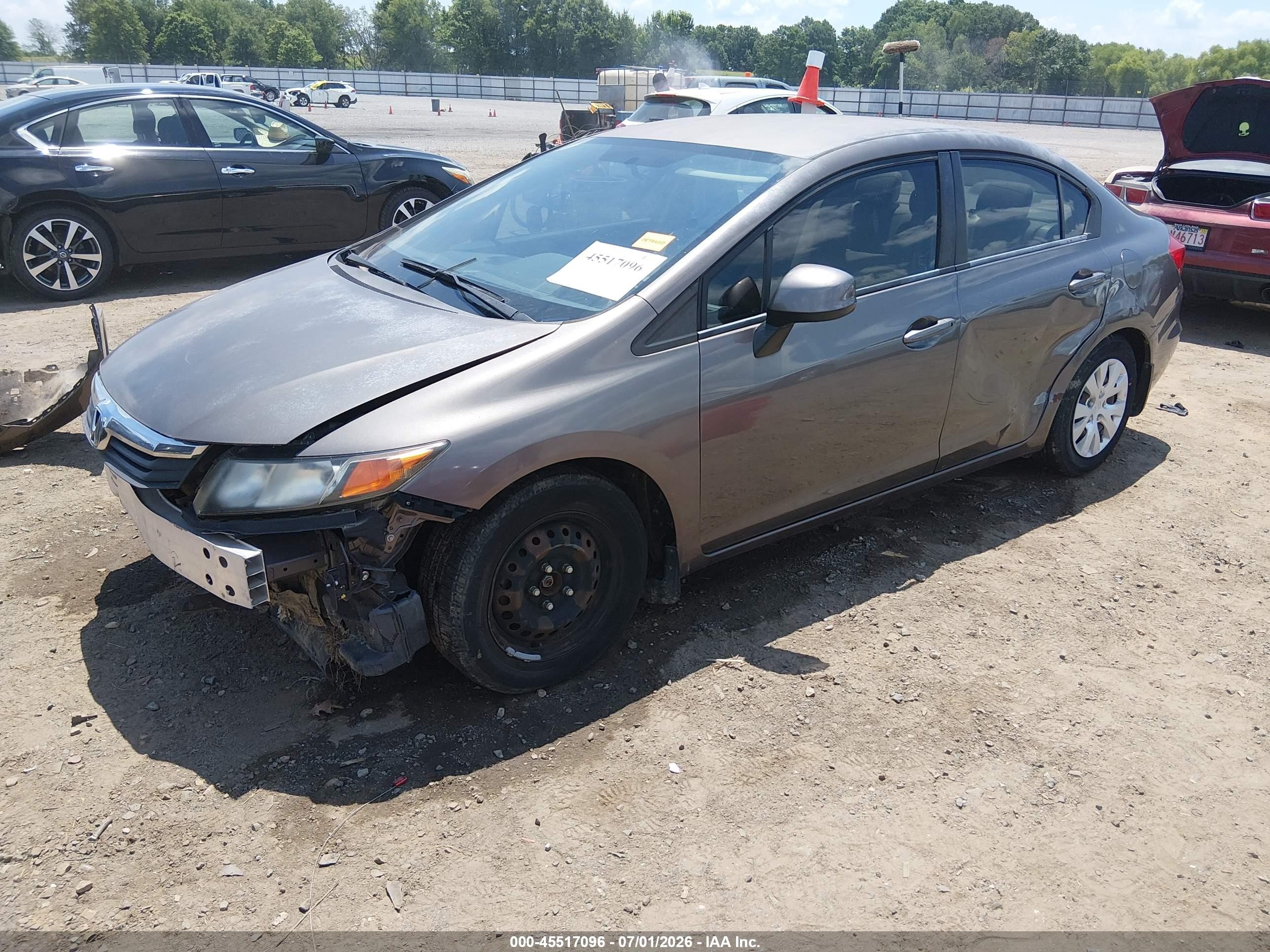 2012 Honda Civic Lx Серый vin: 2HGFB2F53CH526028
