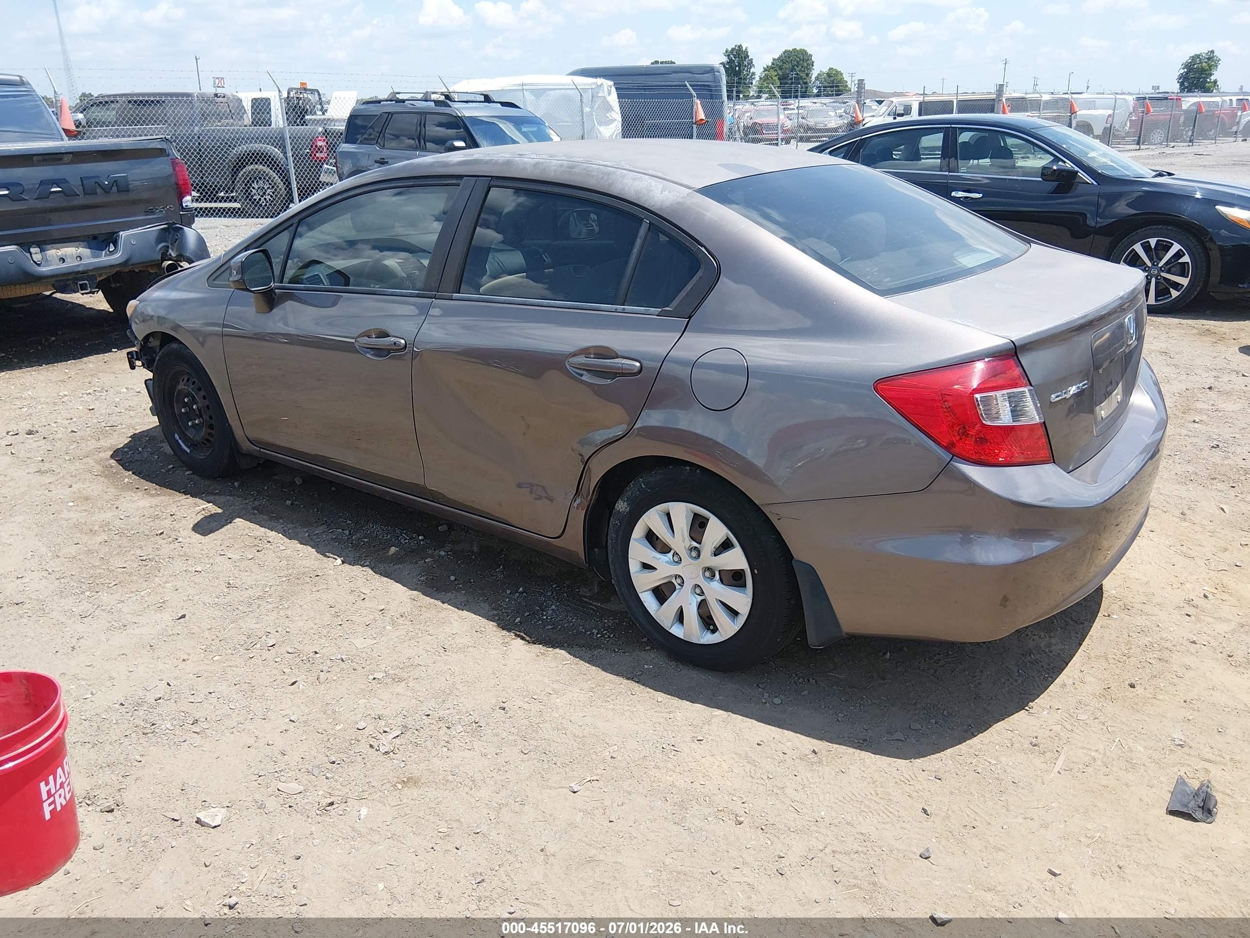 2012 Honda Civic Lx Серый vin: 2HGFB2F53CH526028