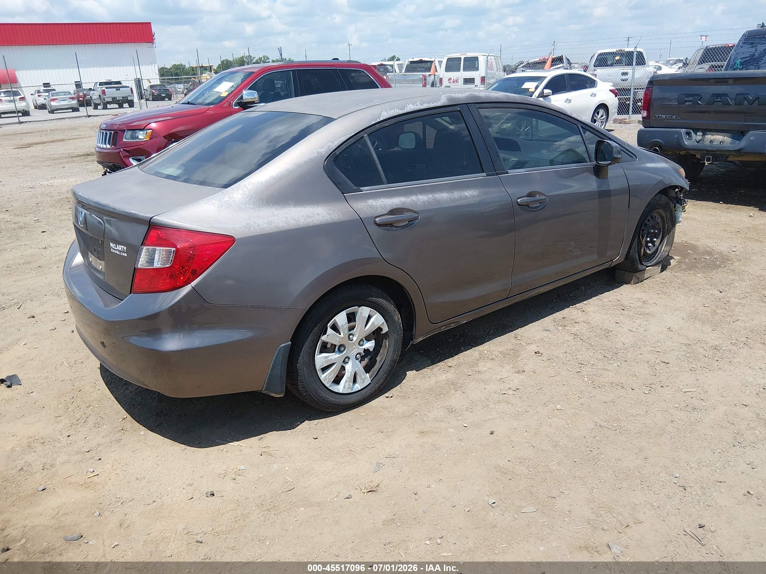 2012 Honda Civic Lx Серый vin: 2HGFB2F53CH526028