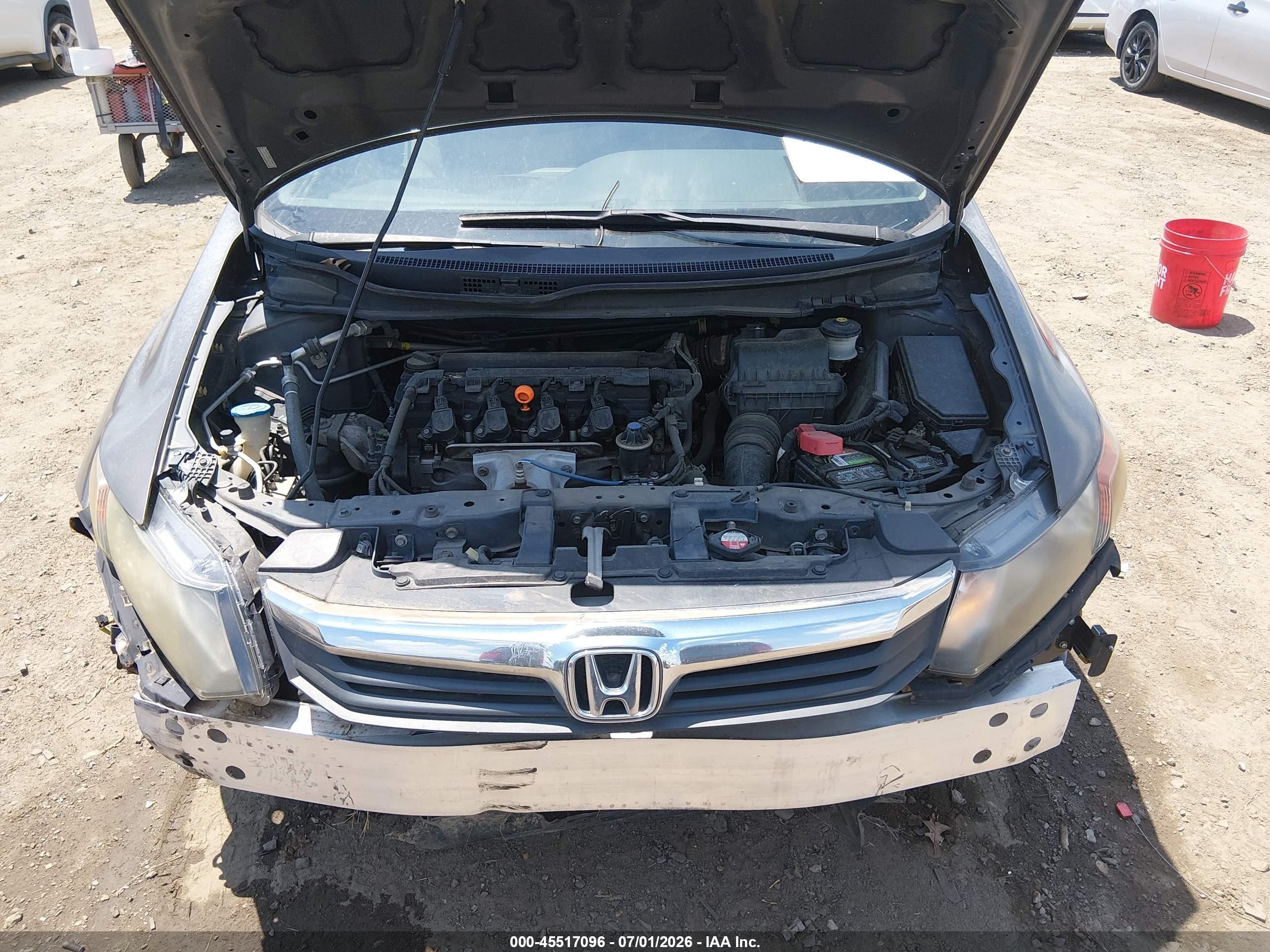 2012 Honda Civic Lx Серый vin: 2HGFB2F53CH526028