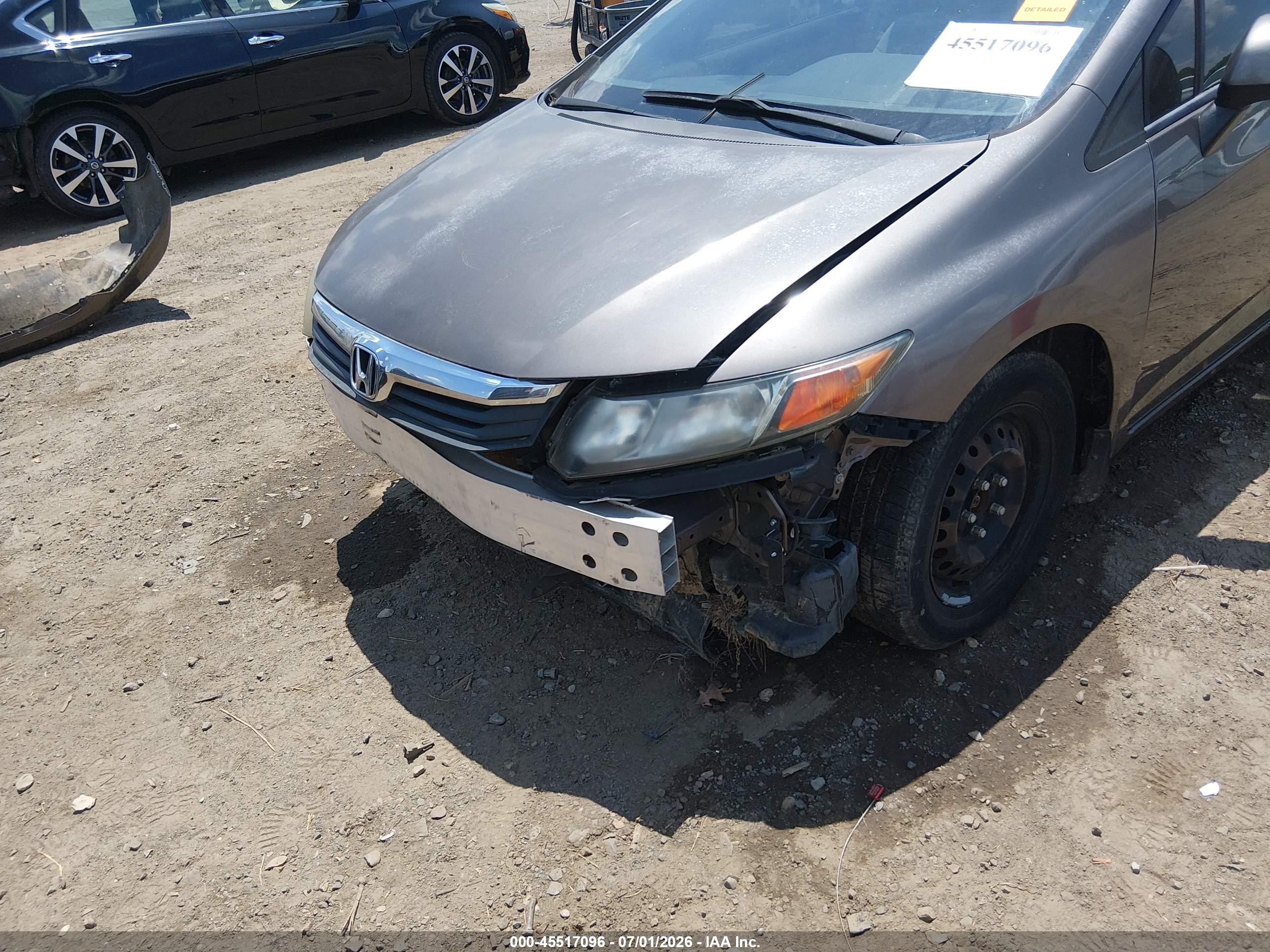 2012 Honda Civic Lx Серый vin: 2HGFB2F53CH526028