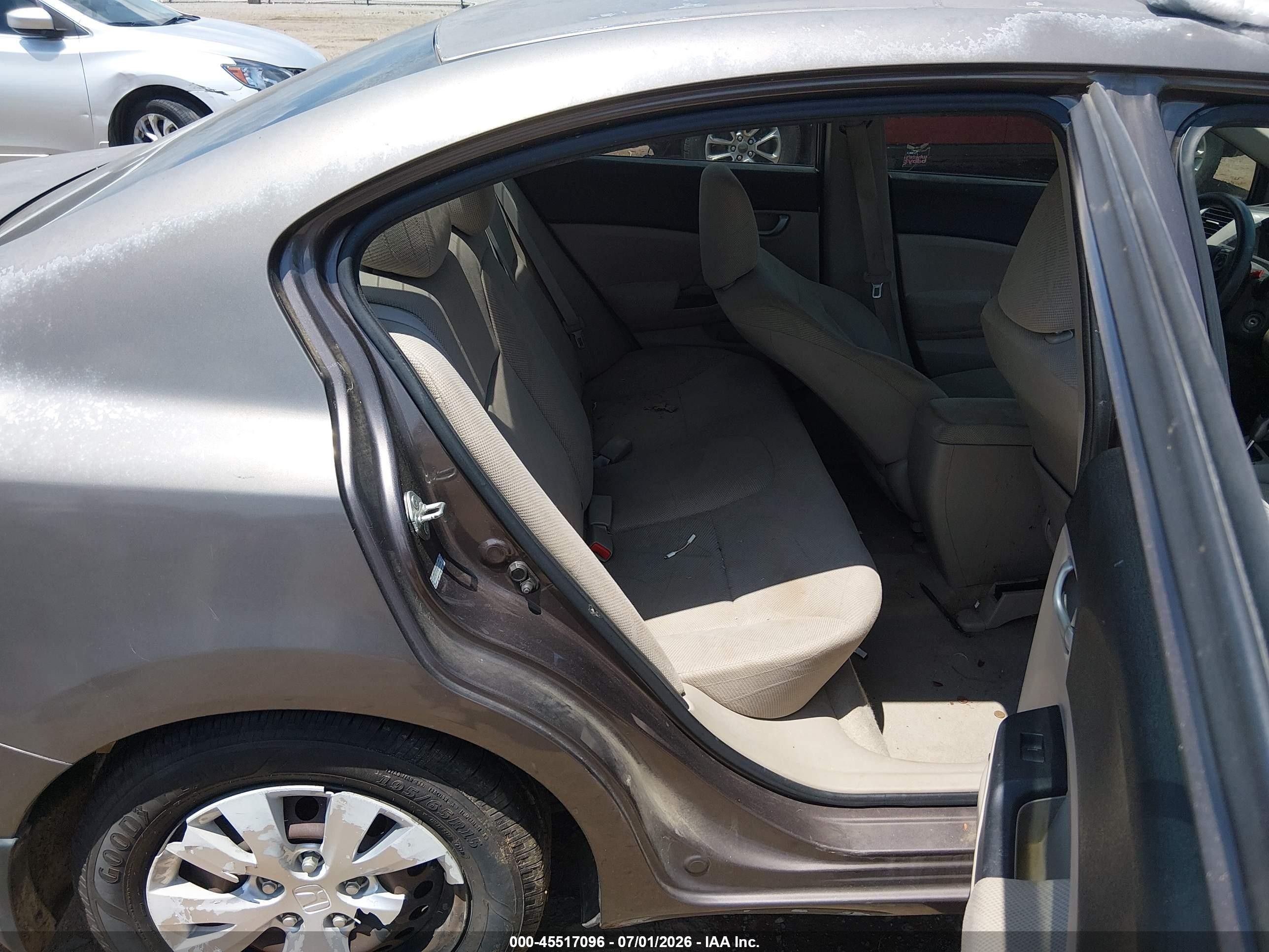 2012 Honda Civic Lx Серый vin: 2HGFB2F53CH526028