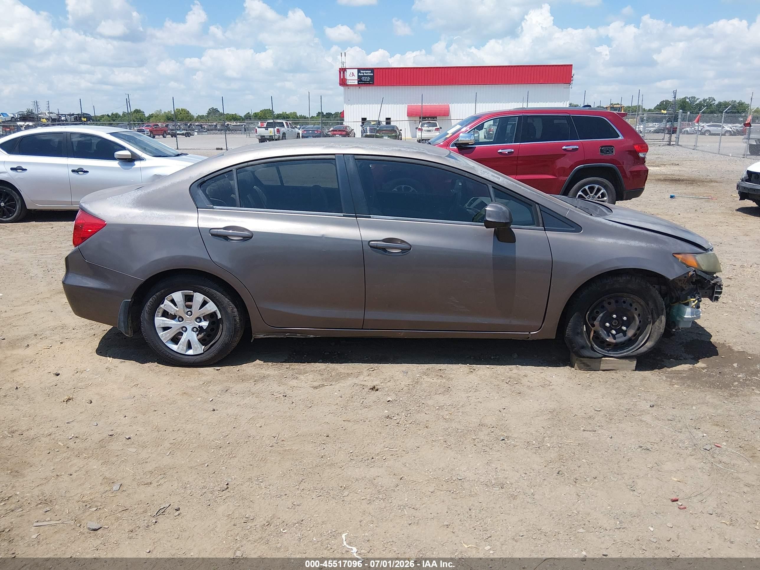 2012 Honda Civic Lx Серый vin: 2HGFB2F53CH526028