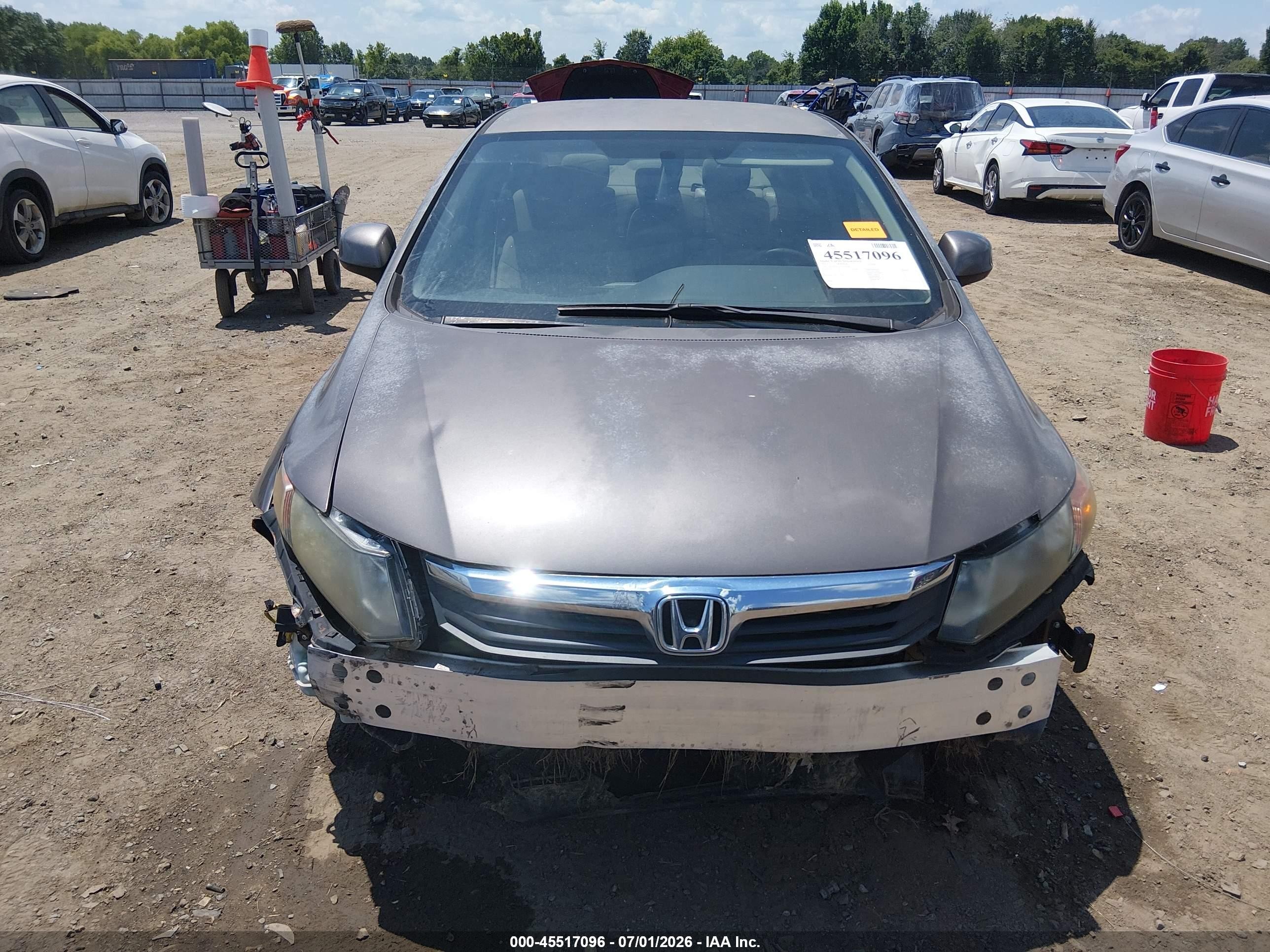 2012 Honda Civic Lx Серый vin: 2HGFB2F53CH526028