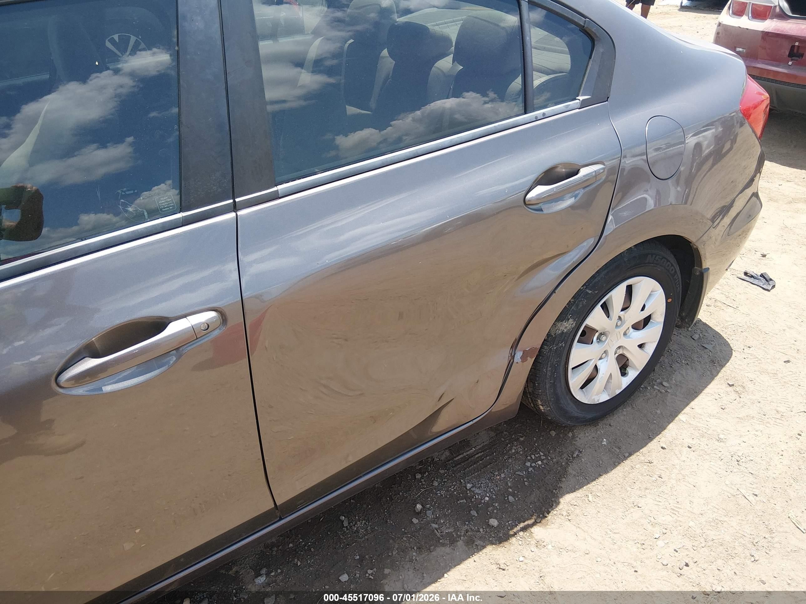 2012 Honda Civic Lx Серый vin: 2HGFB2F53CH526028