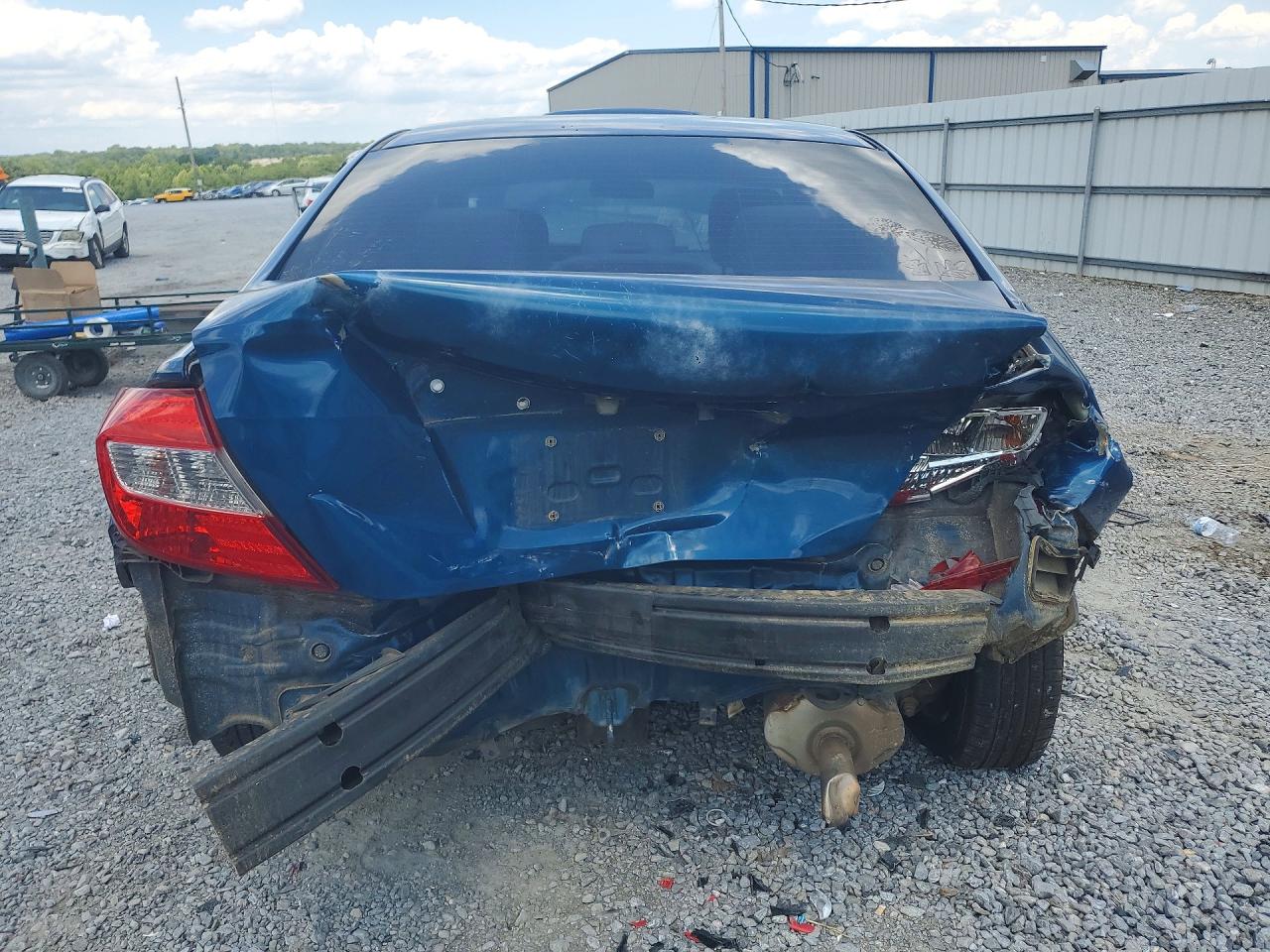 2012 Honda Civic Lx Blue vin: 2HGFB2F53CH536462