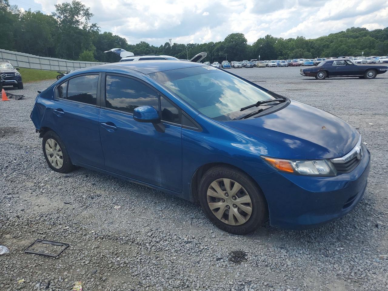 2012 Honda Civic Lx Blue vin: 2HGFB2F53CH536462