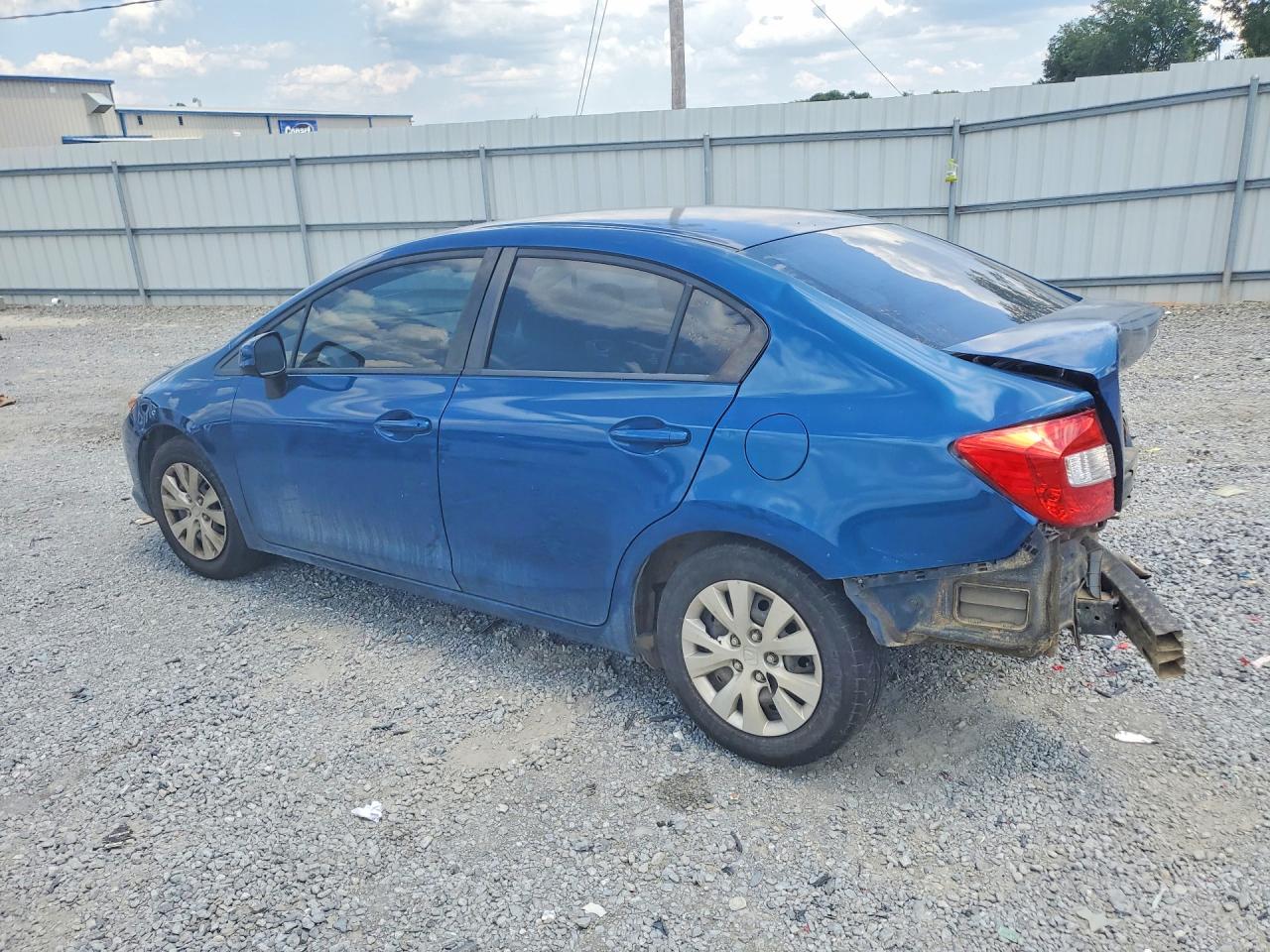 2012 Honda Civic Lx Blue vin: 2HGFB2F53CH536462