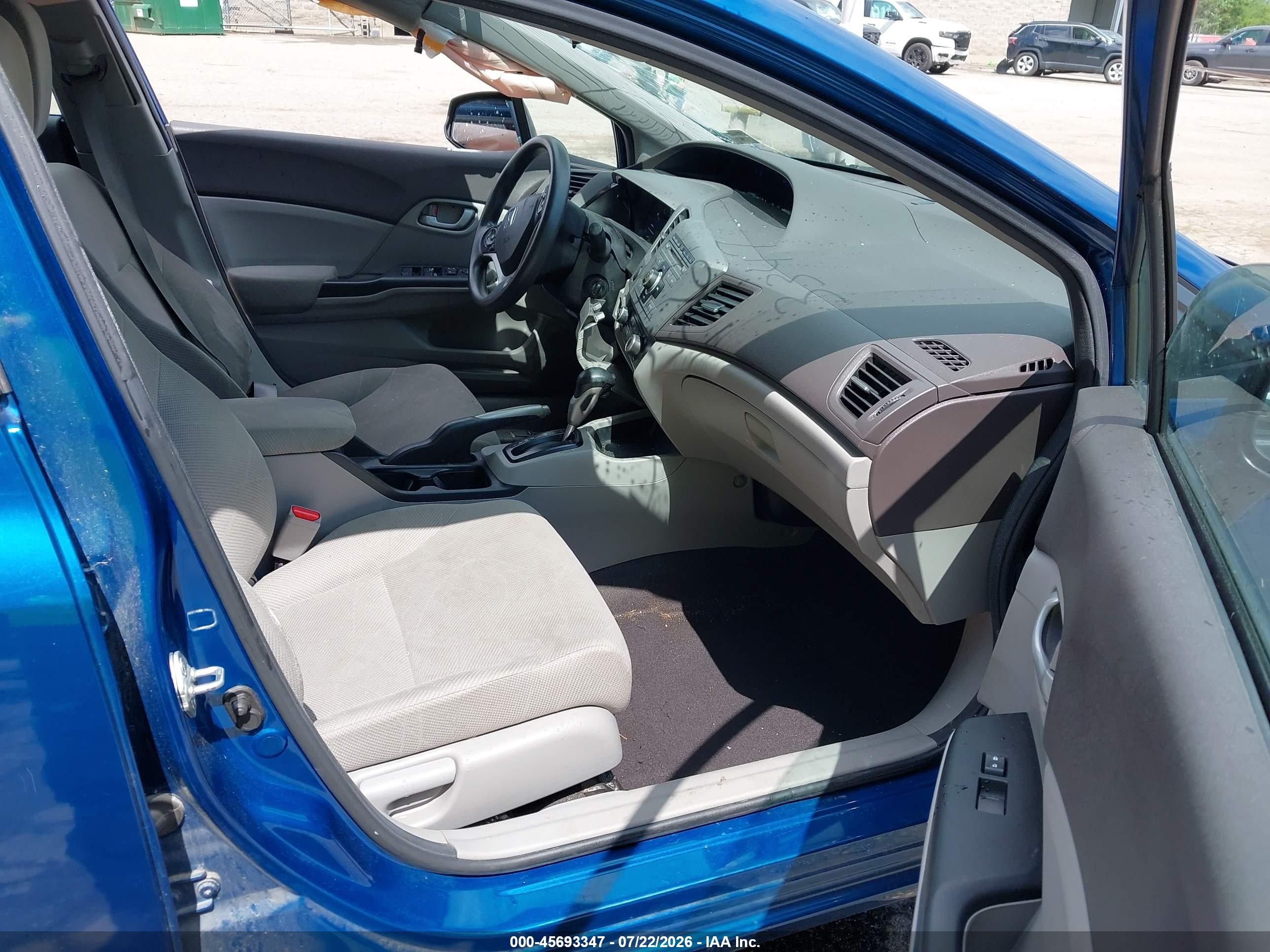 2012 Honda Civic Lx Blue vin: 2HGFB2F53CH554640