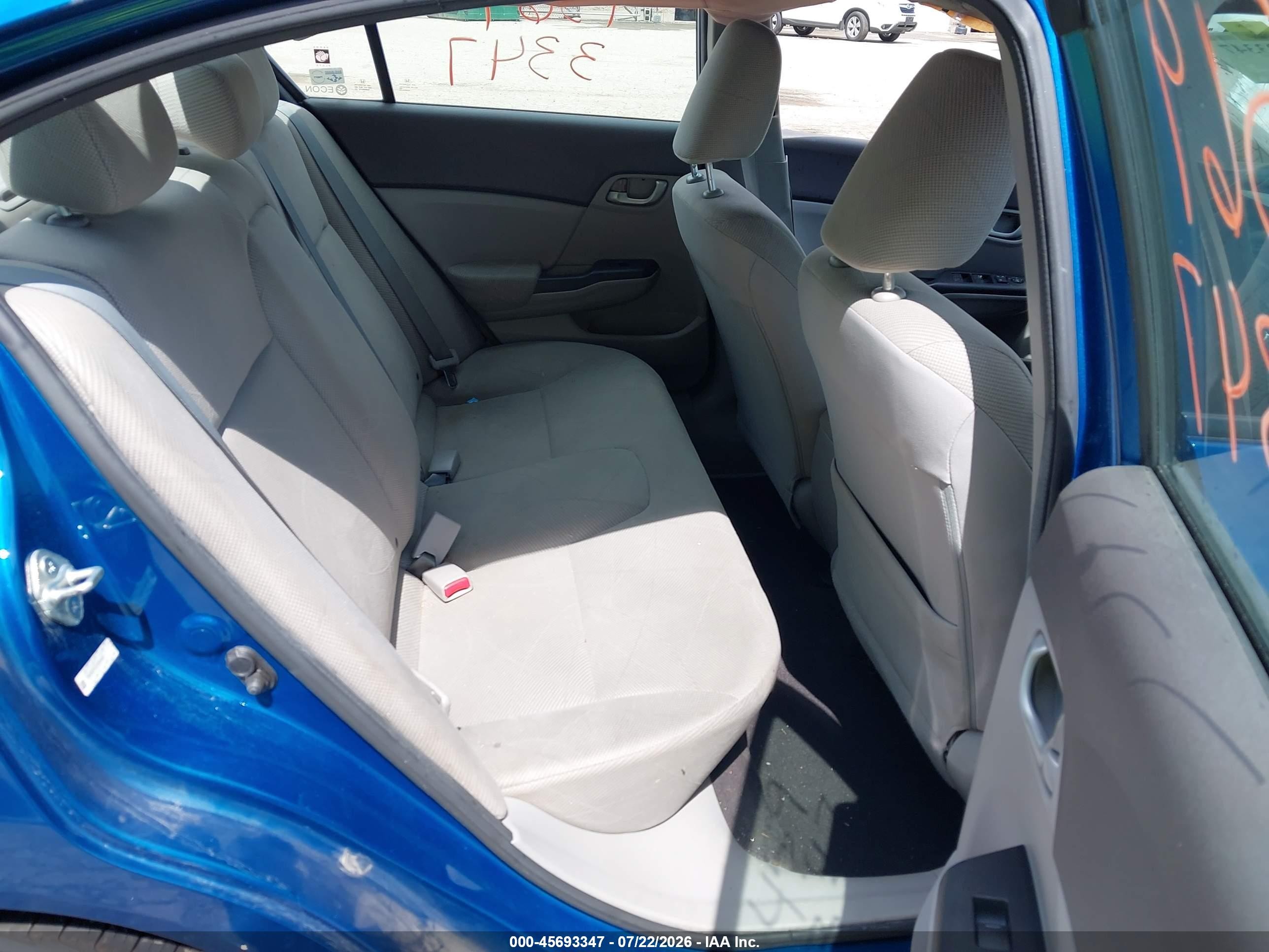 2012 Honda Civic Lx Blue vin: 2HGFB2F53CH554640