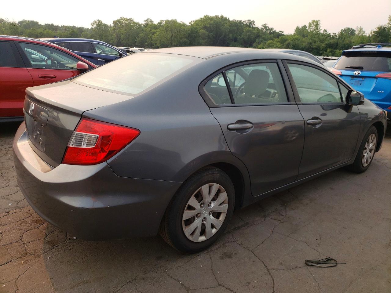2012 Honda Civic Lx Gray vin: 2HGFB2F53CH558073