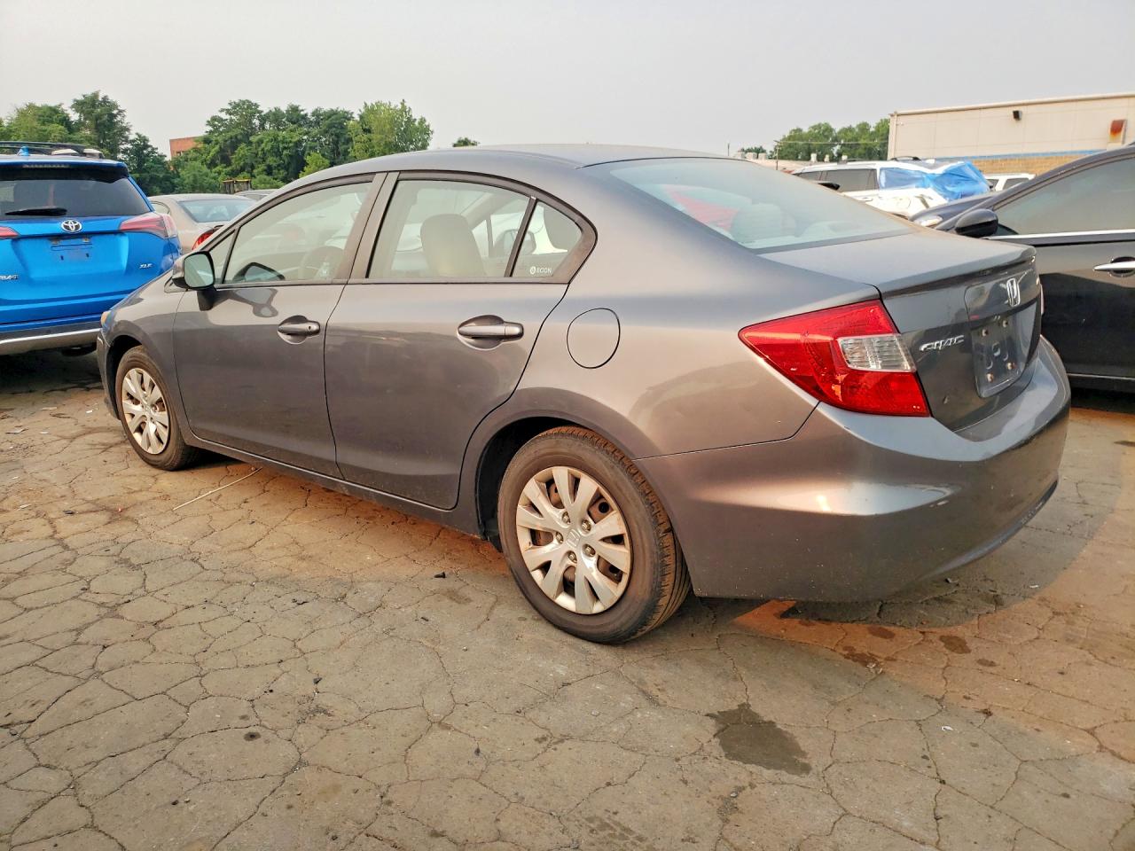2012 Honda Civic Lx Gray vin: 2HGFB2F53CH558073