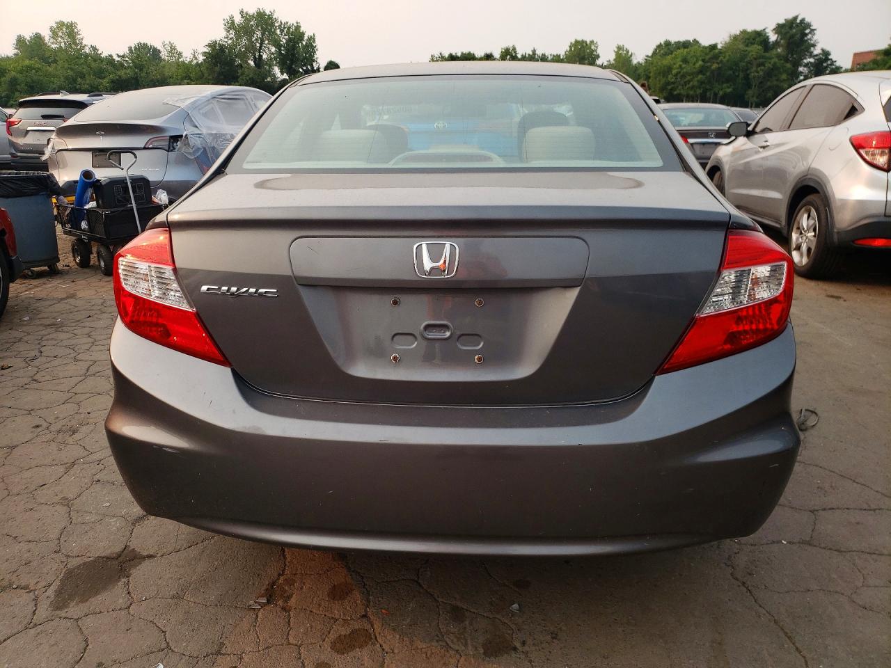 2012 Honda Civic Lx Gray vin: 2HGFB2F53CH558073