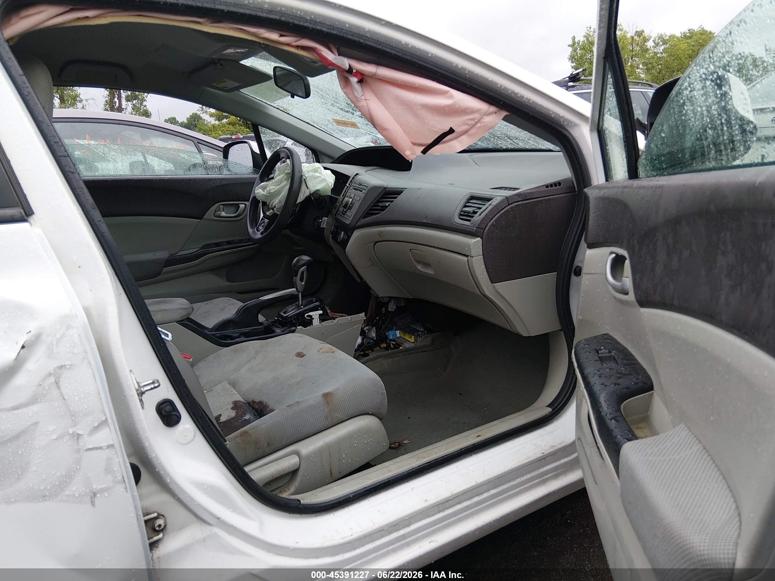 2012 Honda Civic Lx White vin: 2HGFB2F53CH561023