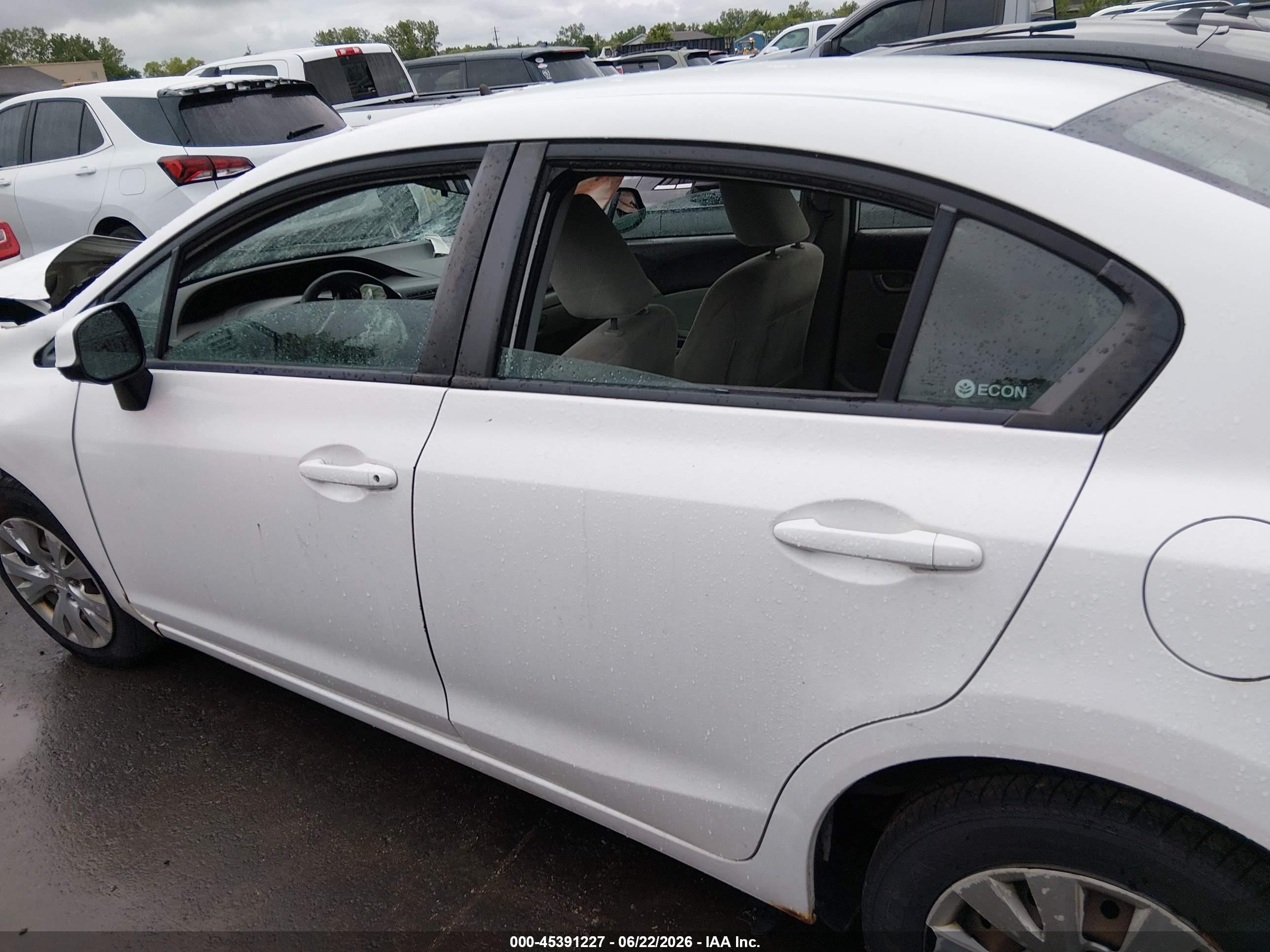 2012 Honda Civic Lx White vin: 2HGFB2F53CH561023