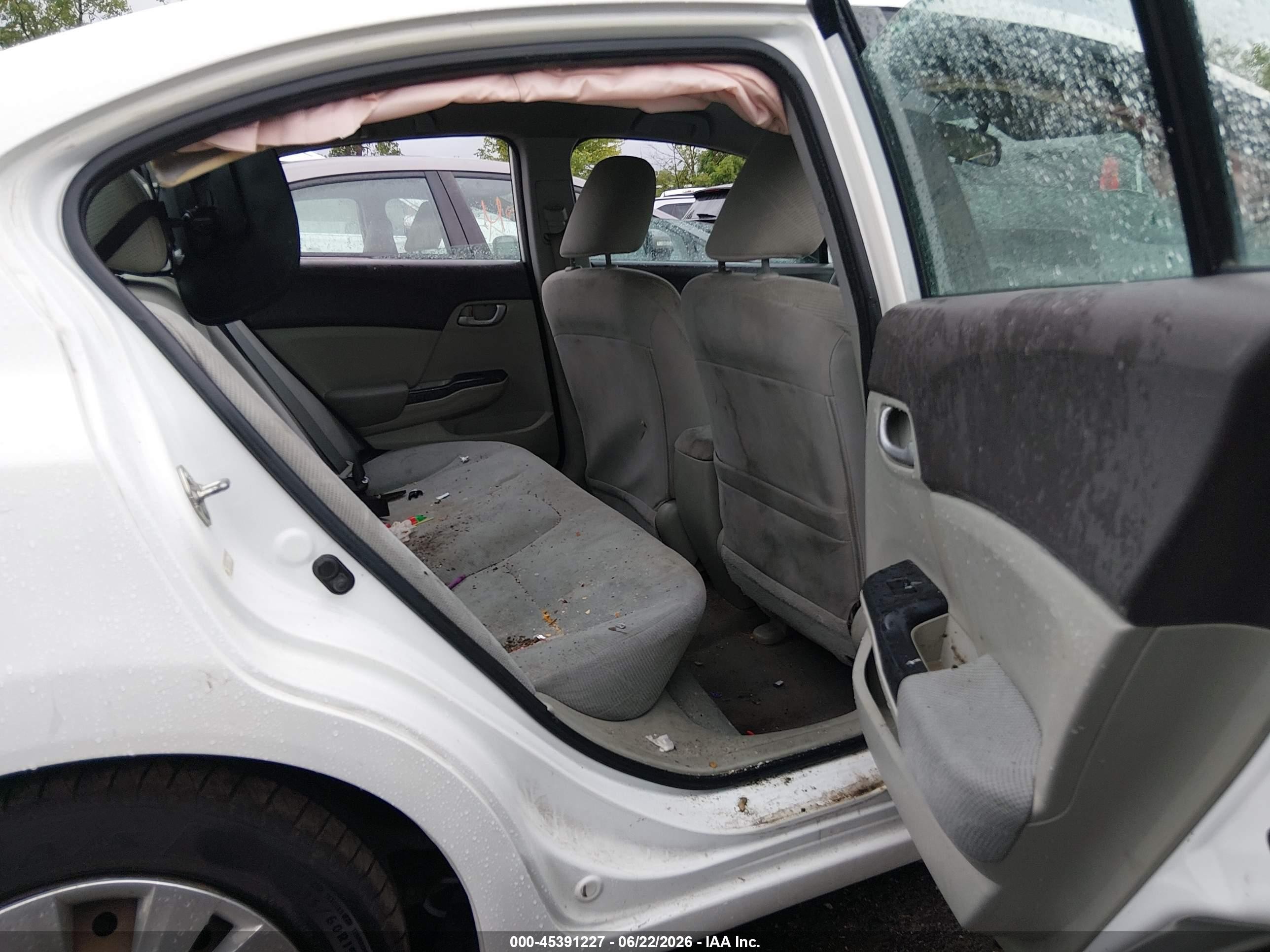 2012 Honda Civic Lx White vin: 2HGFB2F53CH561023