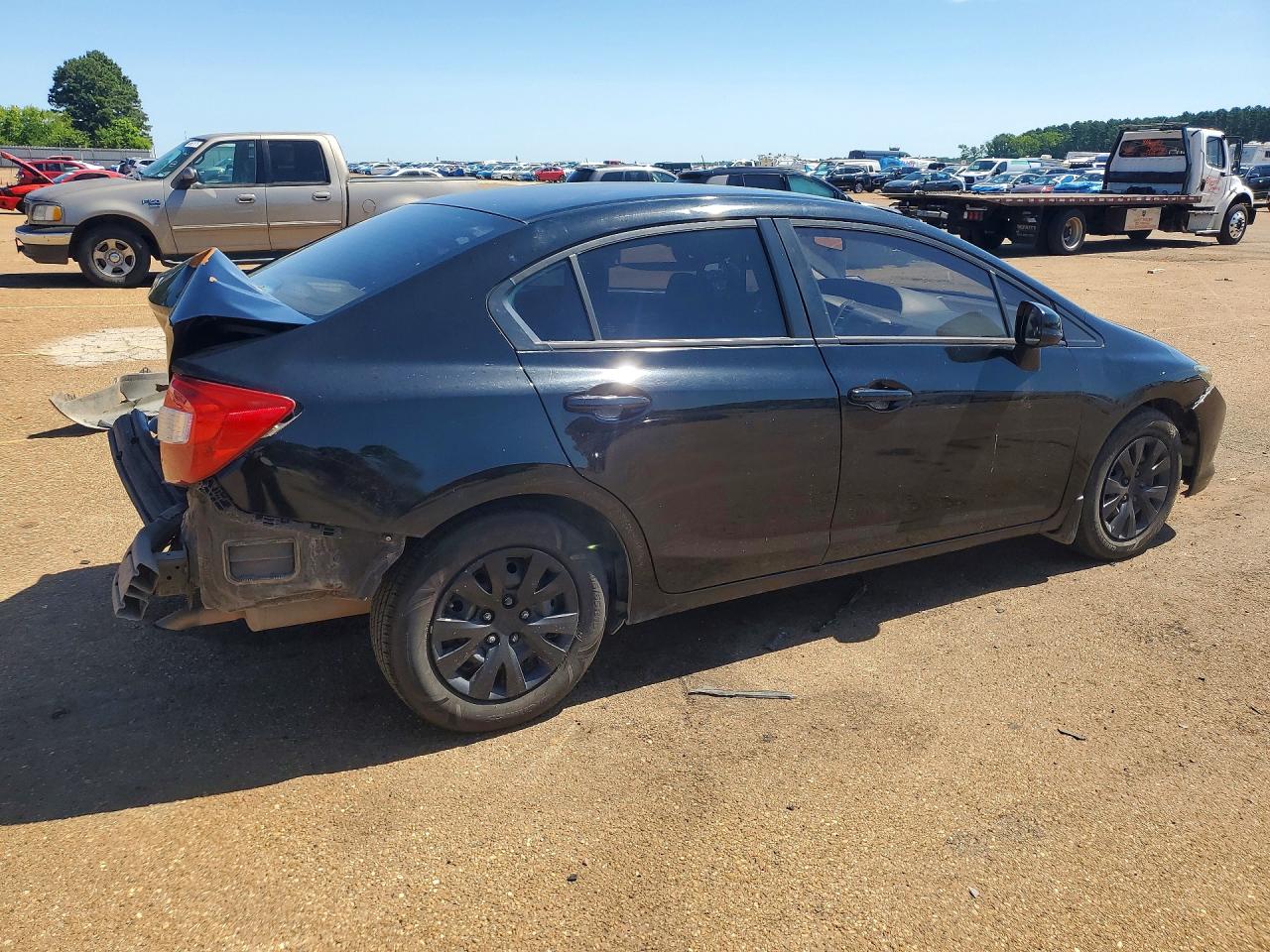 2012 Honda Civic Lx Black vin: 2HGFB2F53CH568358