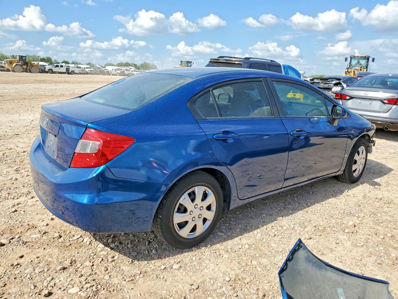 2012 Honda Civic Lx Blue vin: 2HGFB2F53CH568800