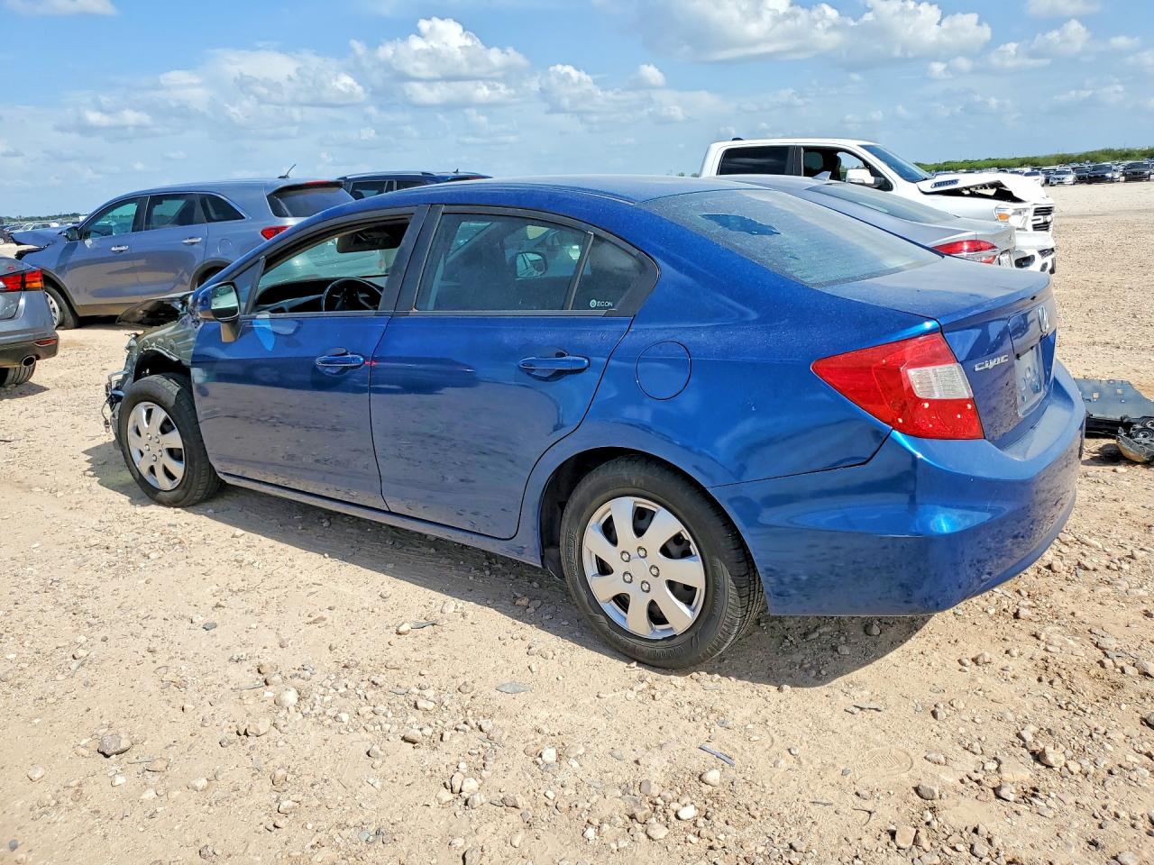 2012 Honda Civic Lx Blue vin: 2HGFB2F53CH568800