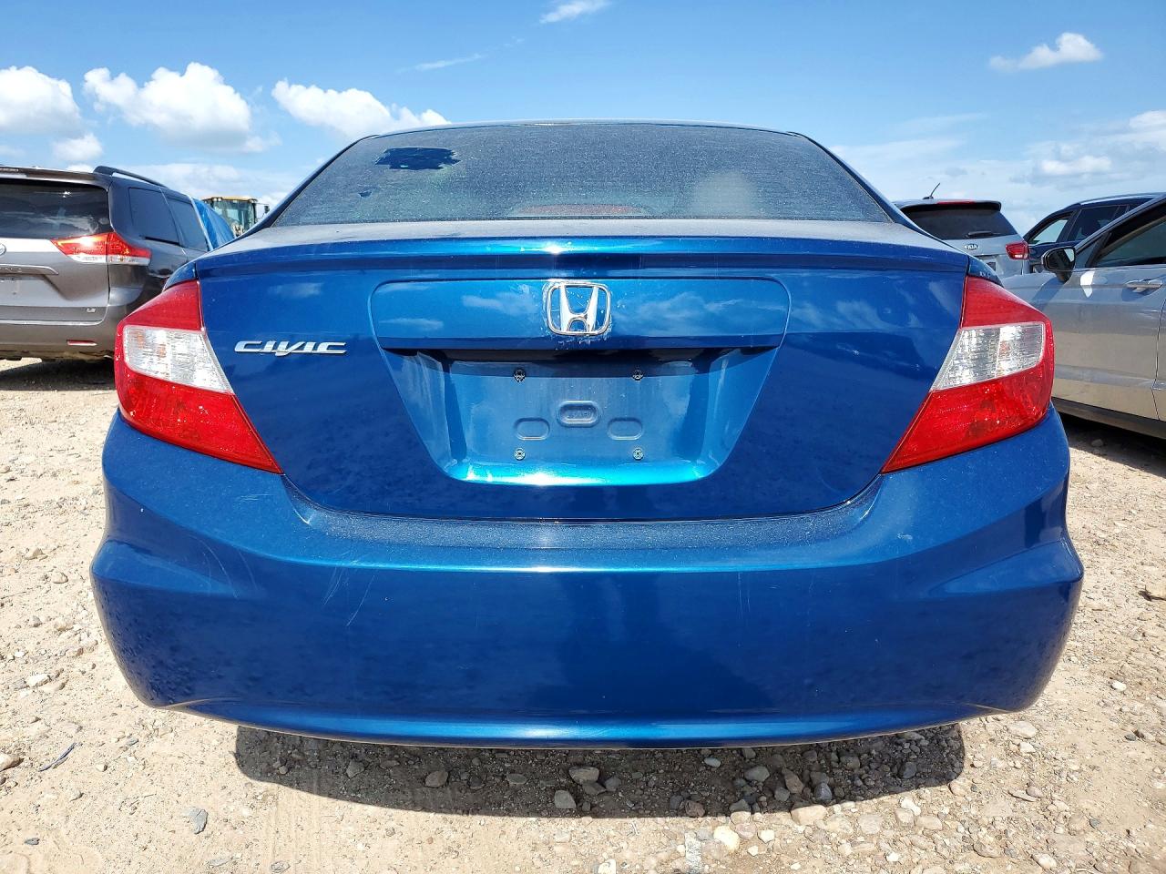 2012 Honda Civic Lx Blue vin: 2HGFB2F53CH568800