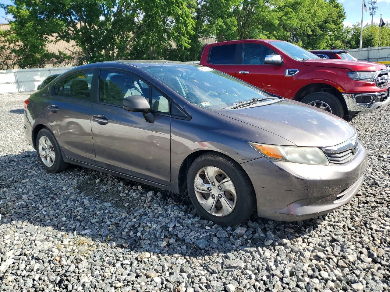 2012 Honda Civic Lx Brown vin: 2HGFB2F53CH569316