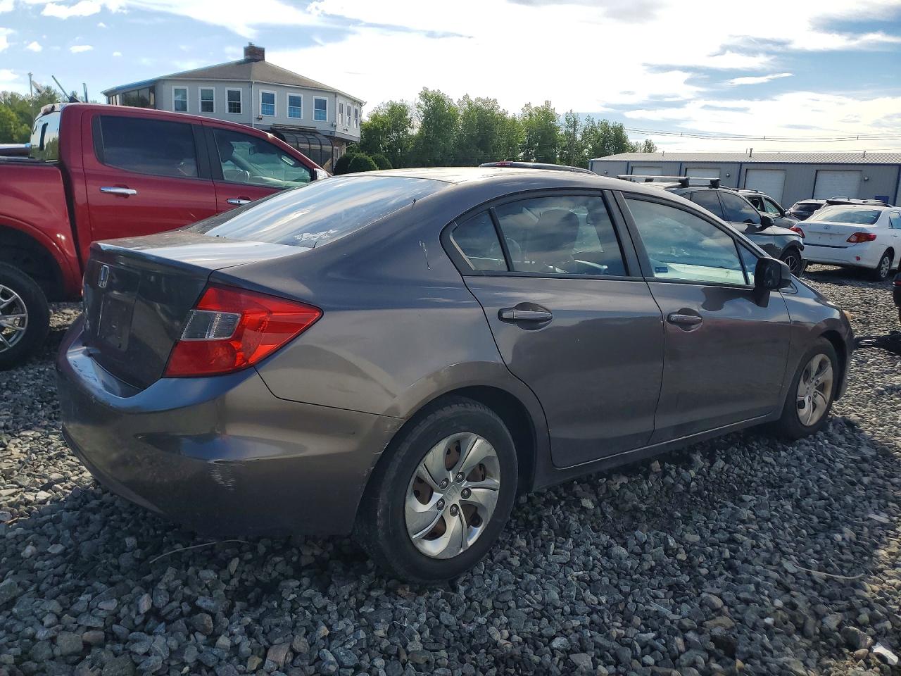 2012 Honda Civic Lx Brown vin: 2HGFB2F53CH569316