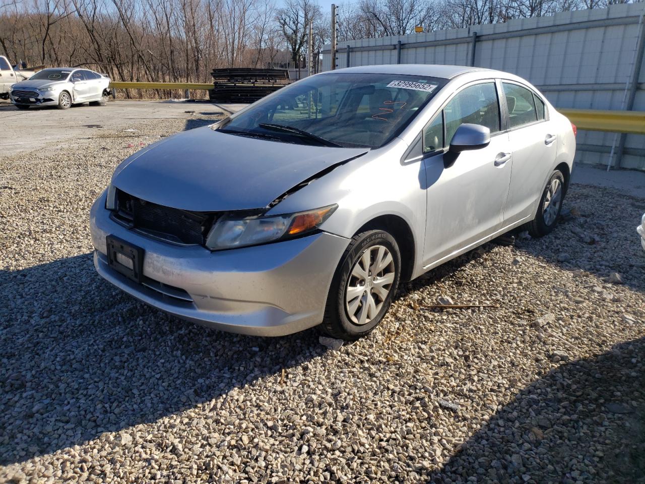 2012 Honda Civic Lx Серебряный vin: 2HGFB2F53CH588061