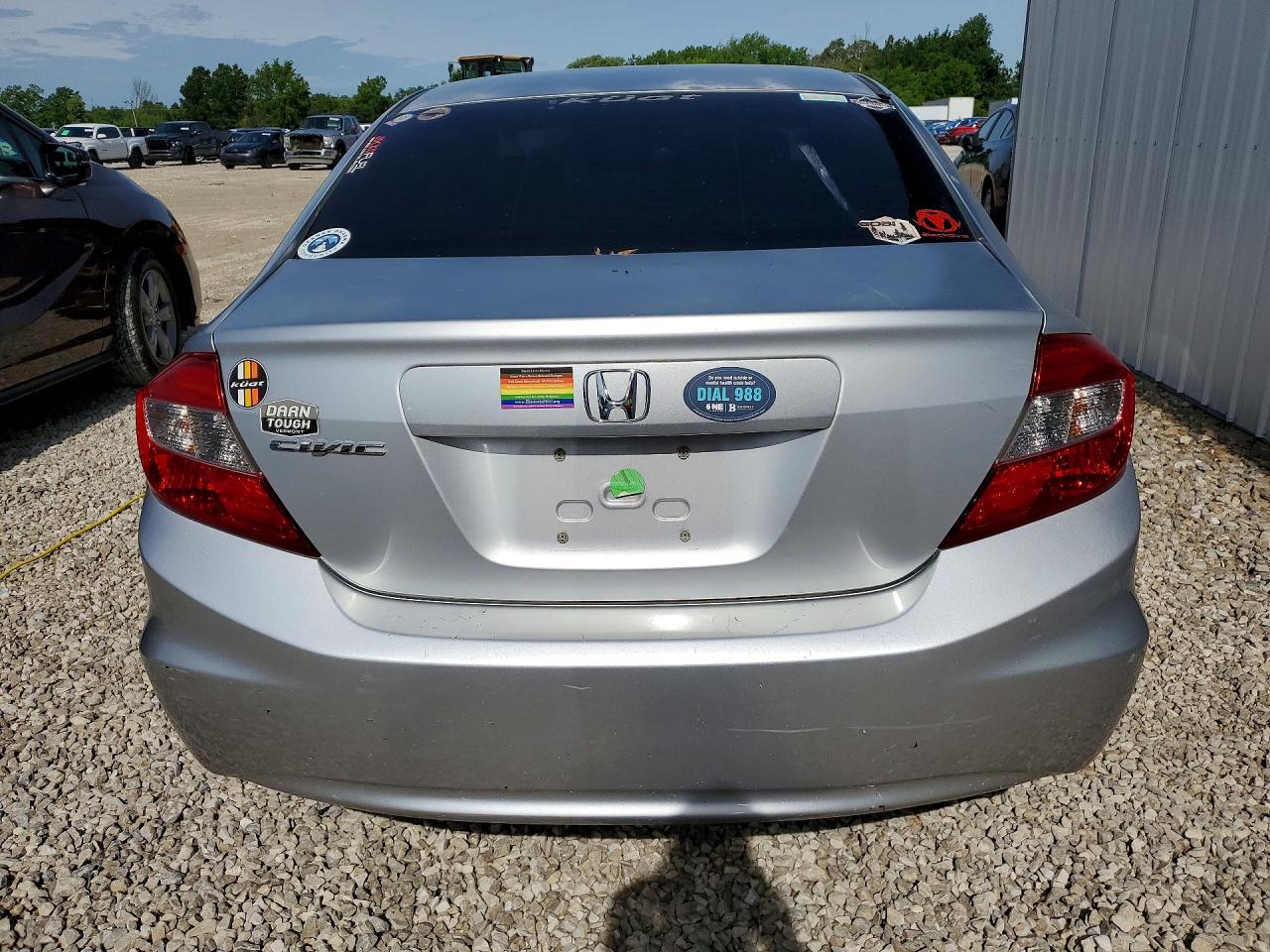 2012 Honda Civic Lx Серебряный vin: 2HGFB2F53CH588061