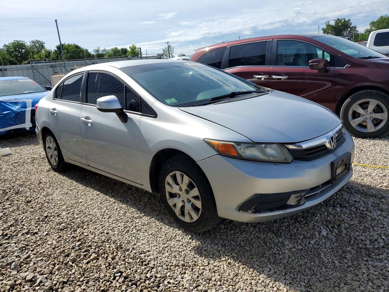 2012 Honda Civic Lx Серебряный vin: 2HGFB2F53CH588061