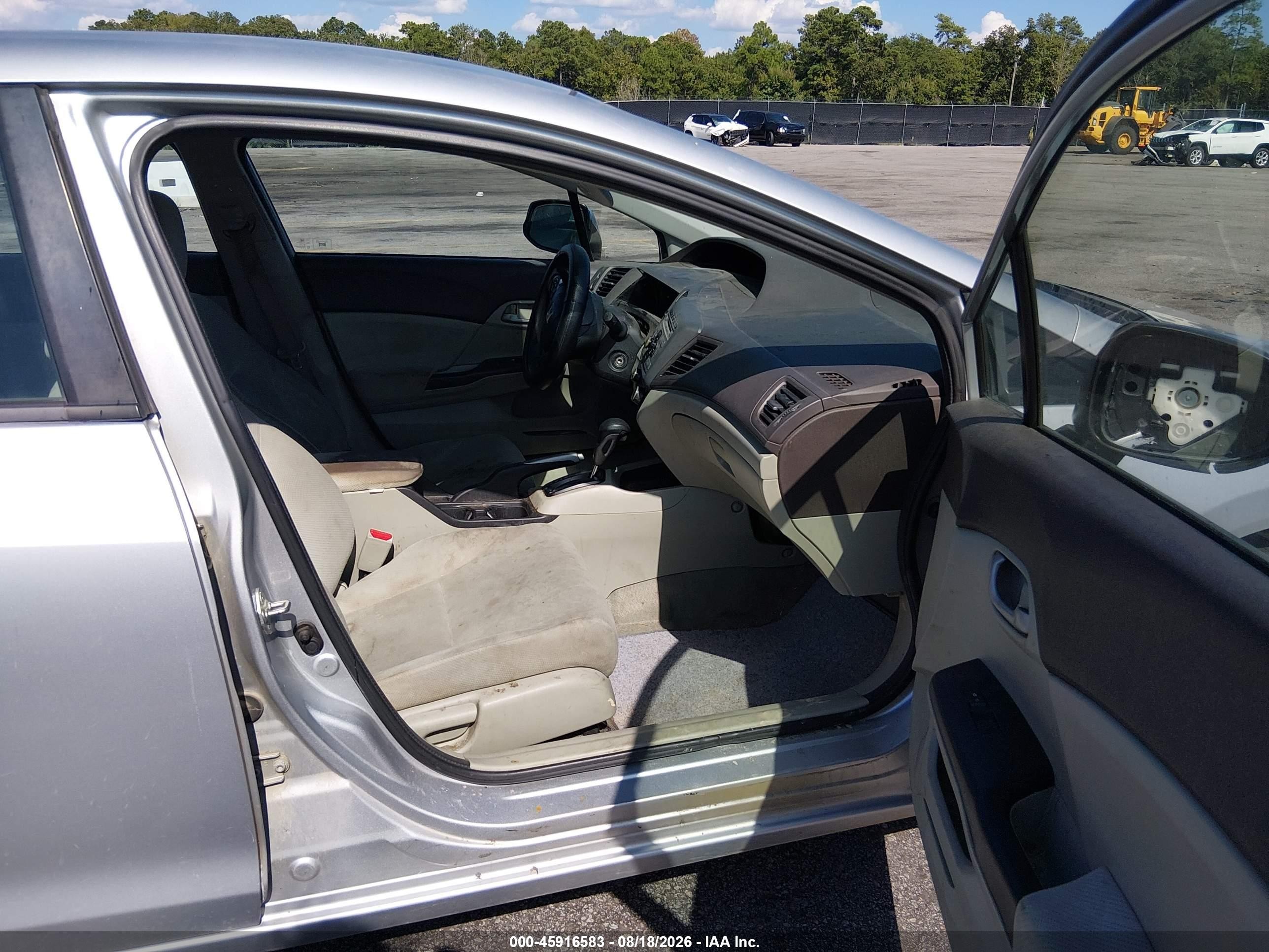 2012 Honda Civic Lx Silver vin: 2HGFB2F53CH589419