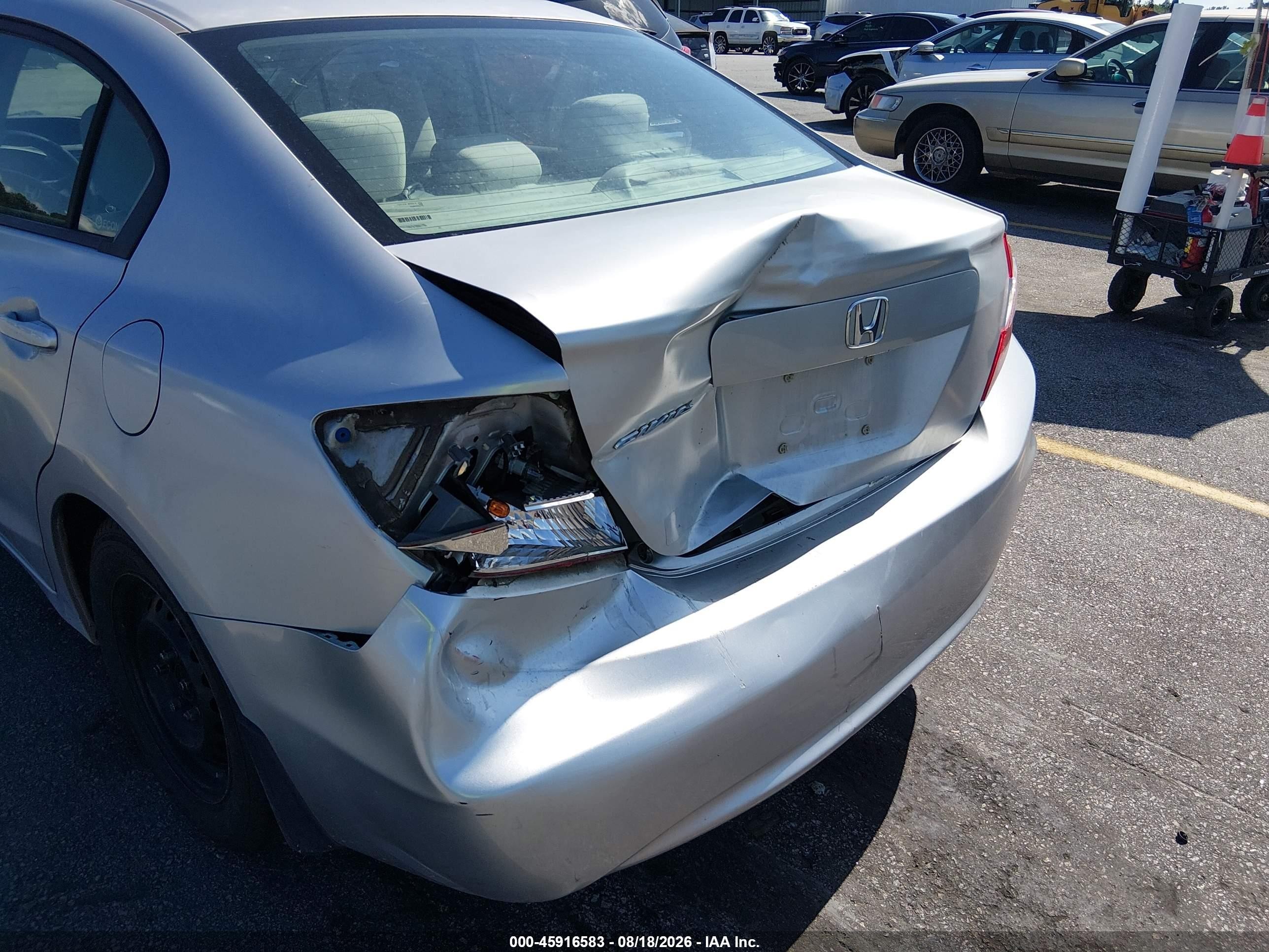 2012 Honda Civic Lx Silver vin: 2HGFB2F53CH589419