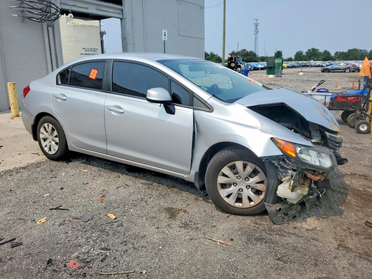 2012 Honda Civic Lx Silver vin: 2HGFB2F53CH591655