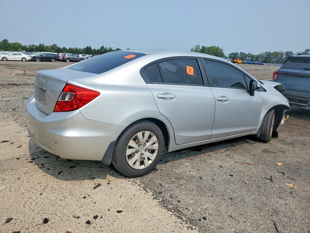 2012 Honda Civic Lx Silver vin: 2HGFB2F53CH591655