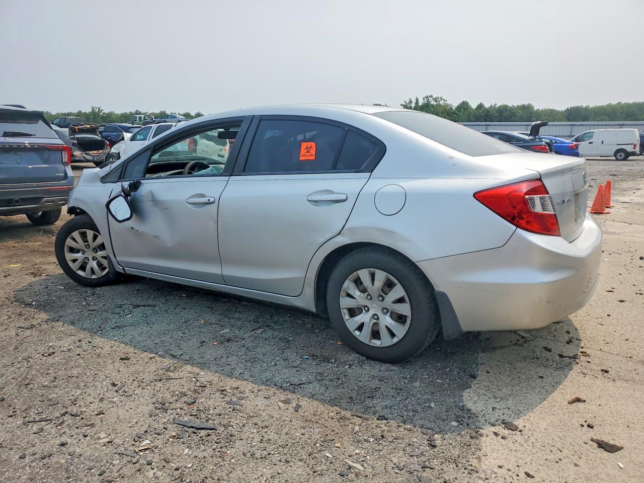 2012 Honda Civic Lx Silver vin: 2HGFB2F53CH591655