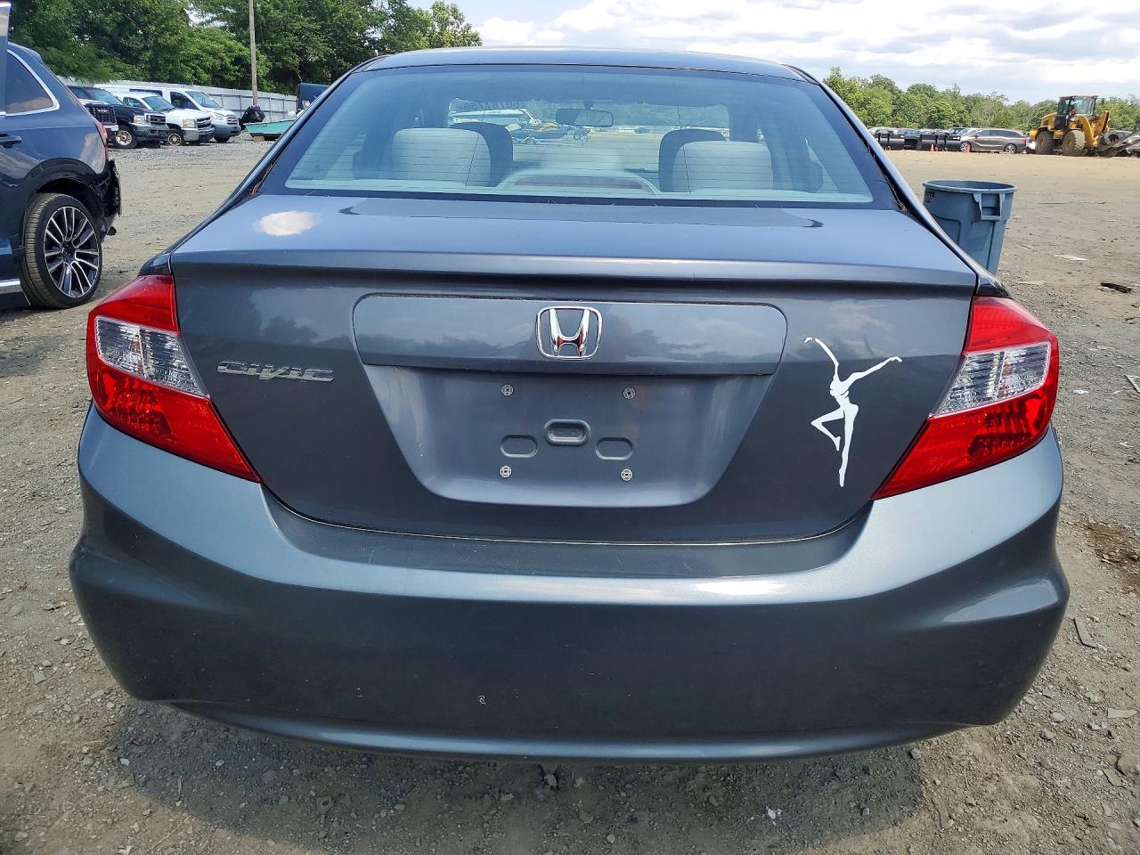 2012 Honda Civic Lx Gray vin: 2HGFB2F53CH596578