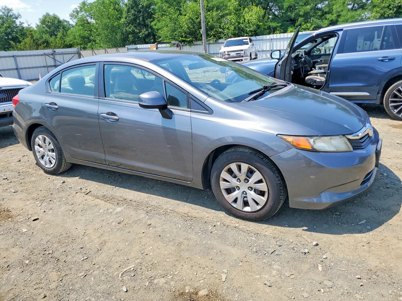 2012 Honda Civic Lx Gray vin: 2HGFB2F53CH596578