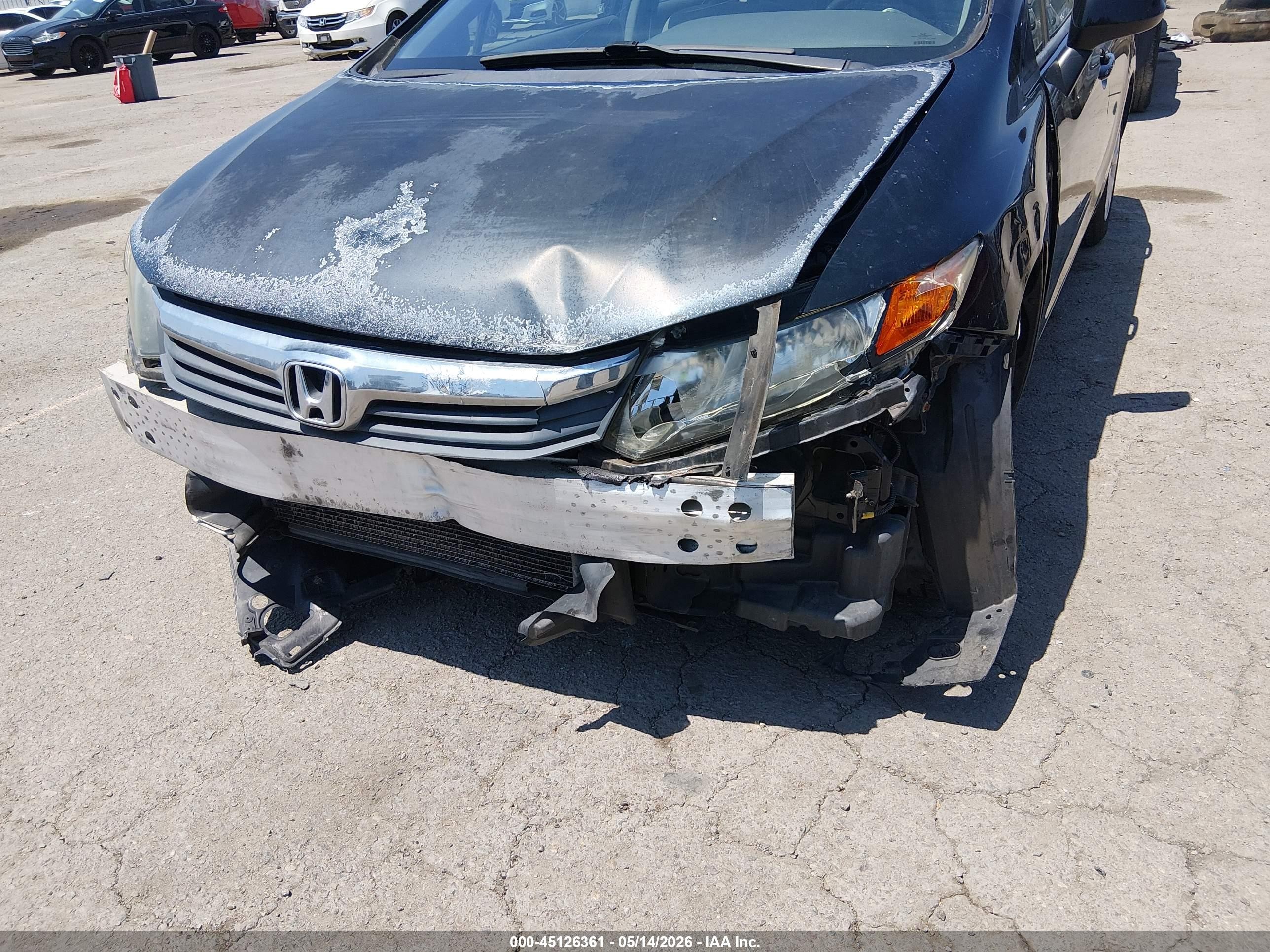 2012 Honda Civic Lx Black vin: 2HGFB2F53CH599495