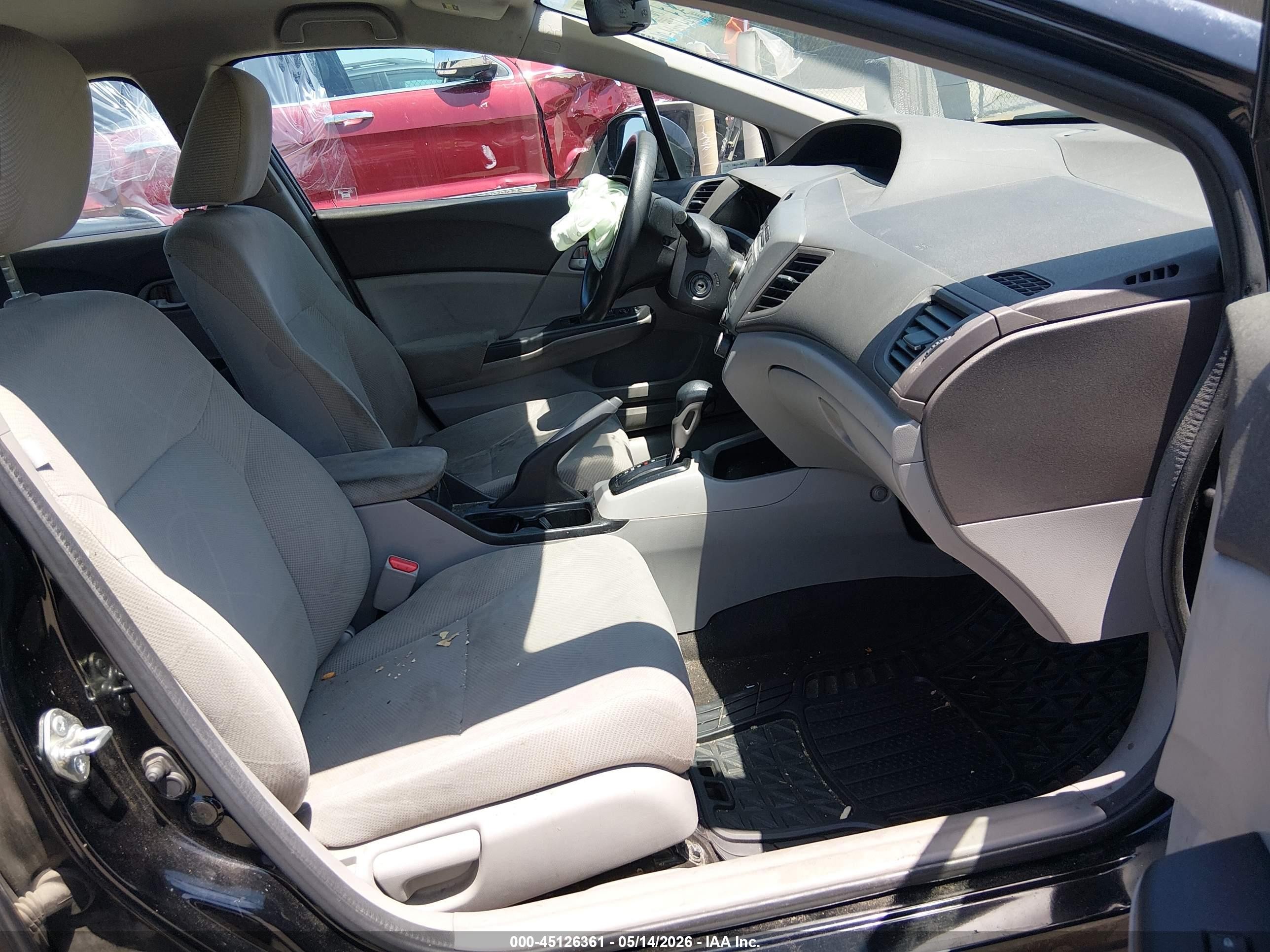 2012 Honda Civic Lx Black vin: 2HGFB2F53CH599495