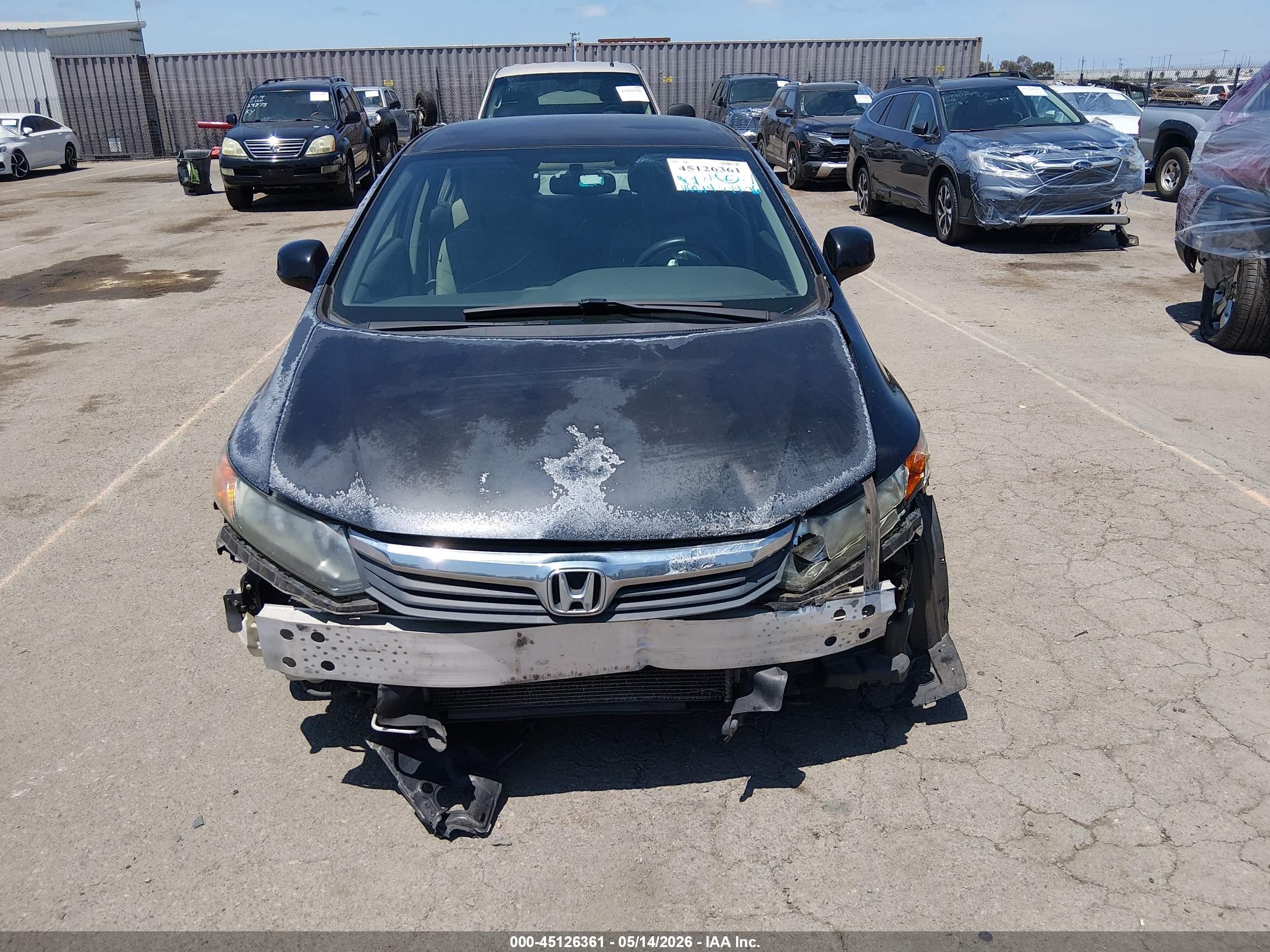 2012 Honda Civic Lx Black vin: 2HGFB2F53CH599495