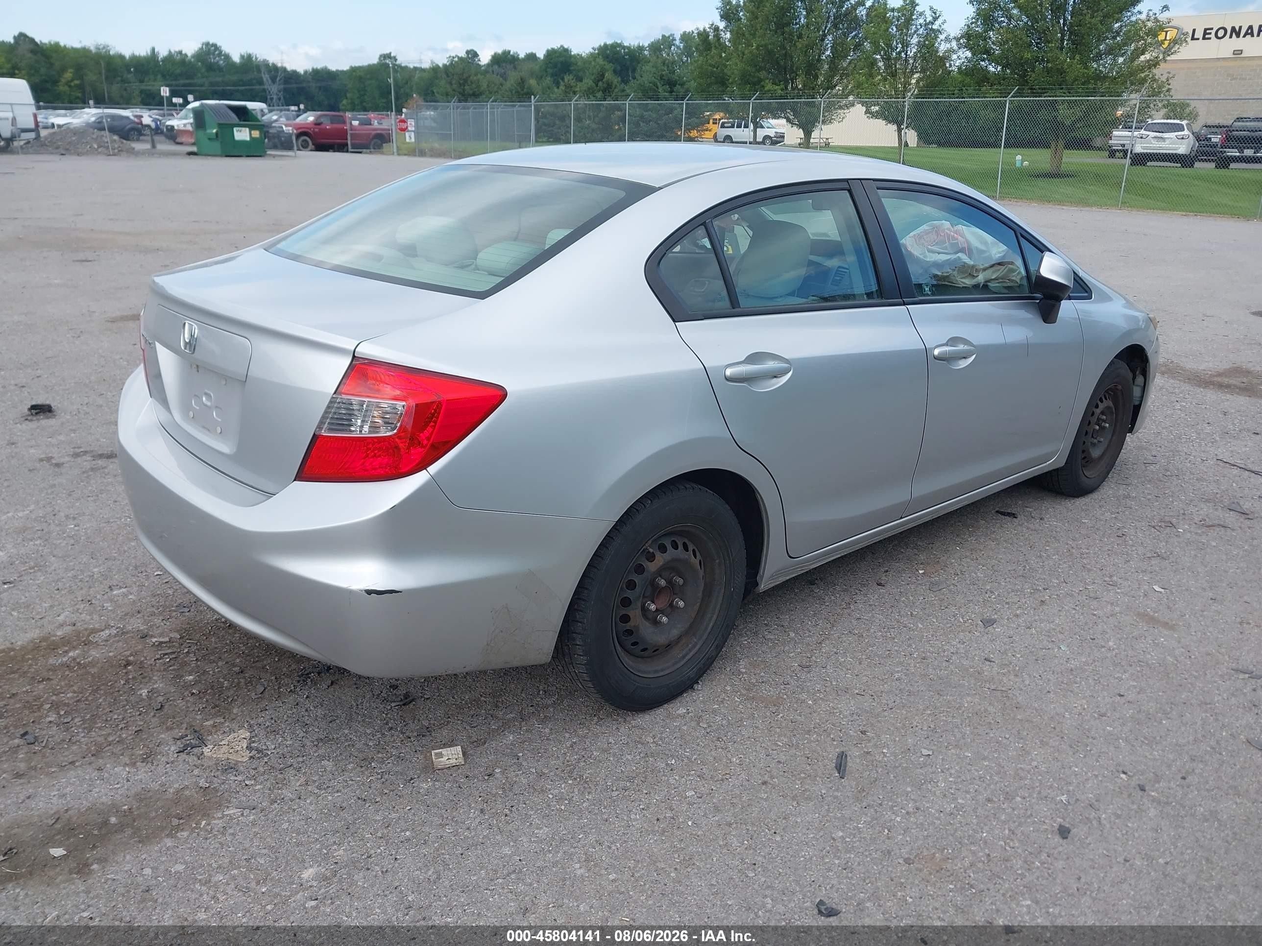 2012 Honda Civic Lx Silver vin: 2HGFB2F53CH599562