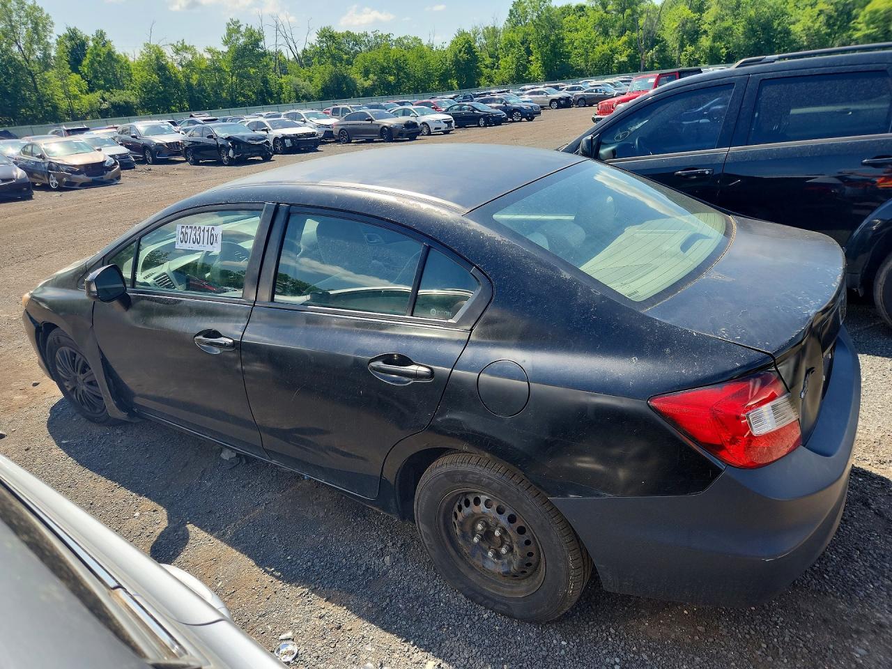 2012 Honda Civic Lx Черный vin: 2HGFB2F53CH602718