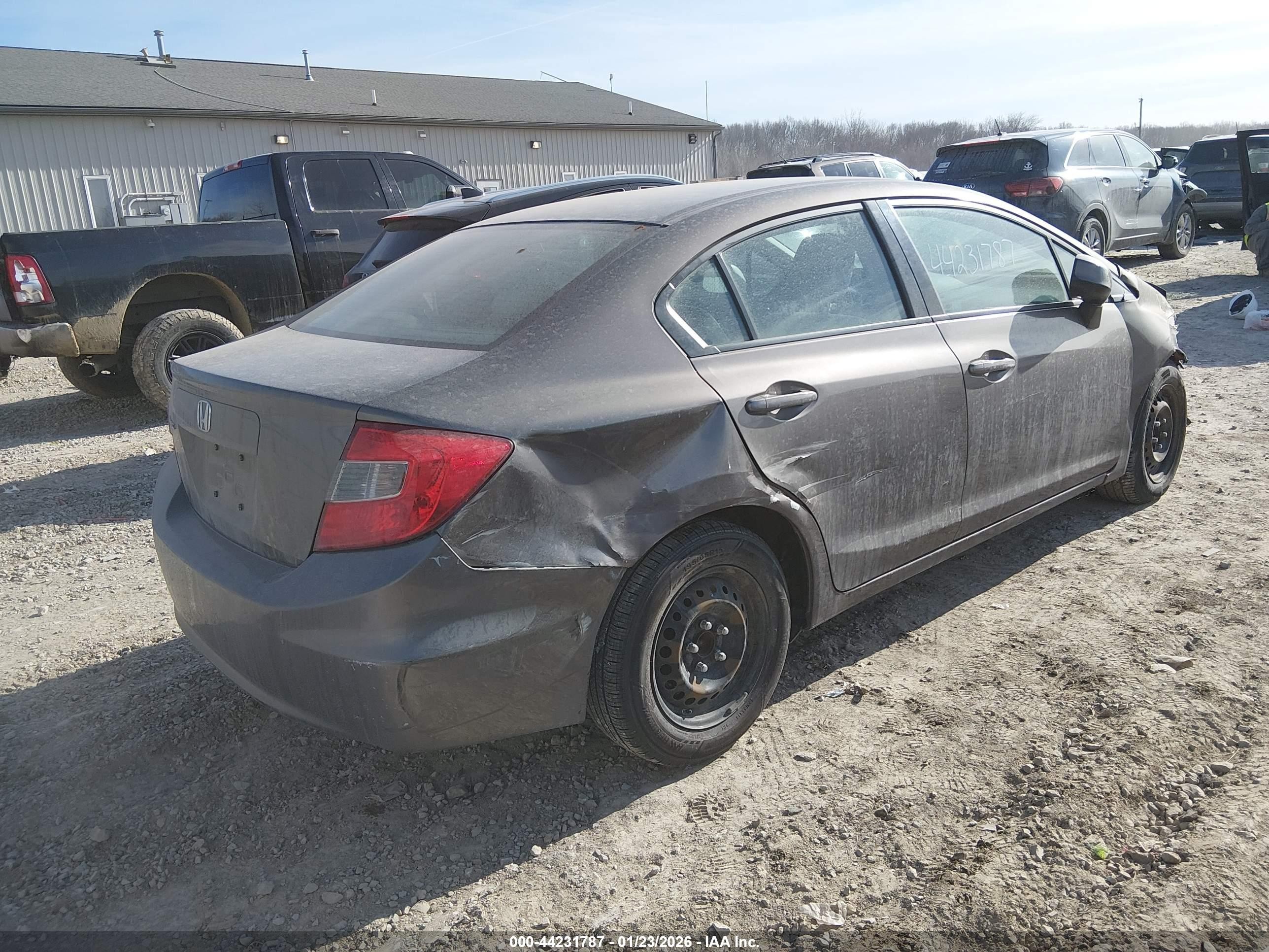 2012 Honda Civic Lx Бежевый vin: 2HGFB2F53CH604341