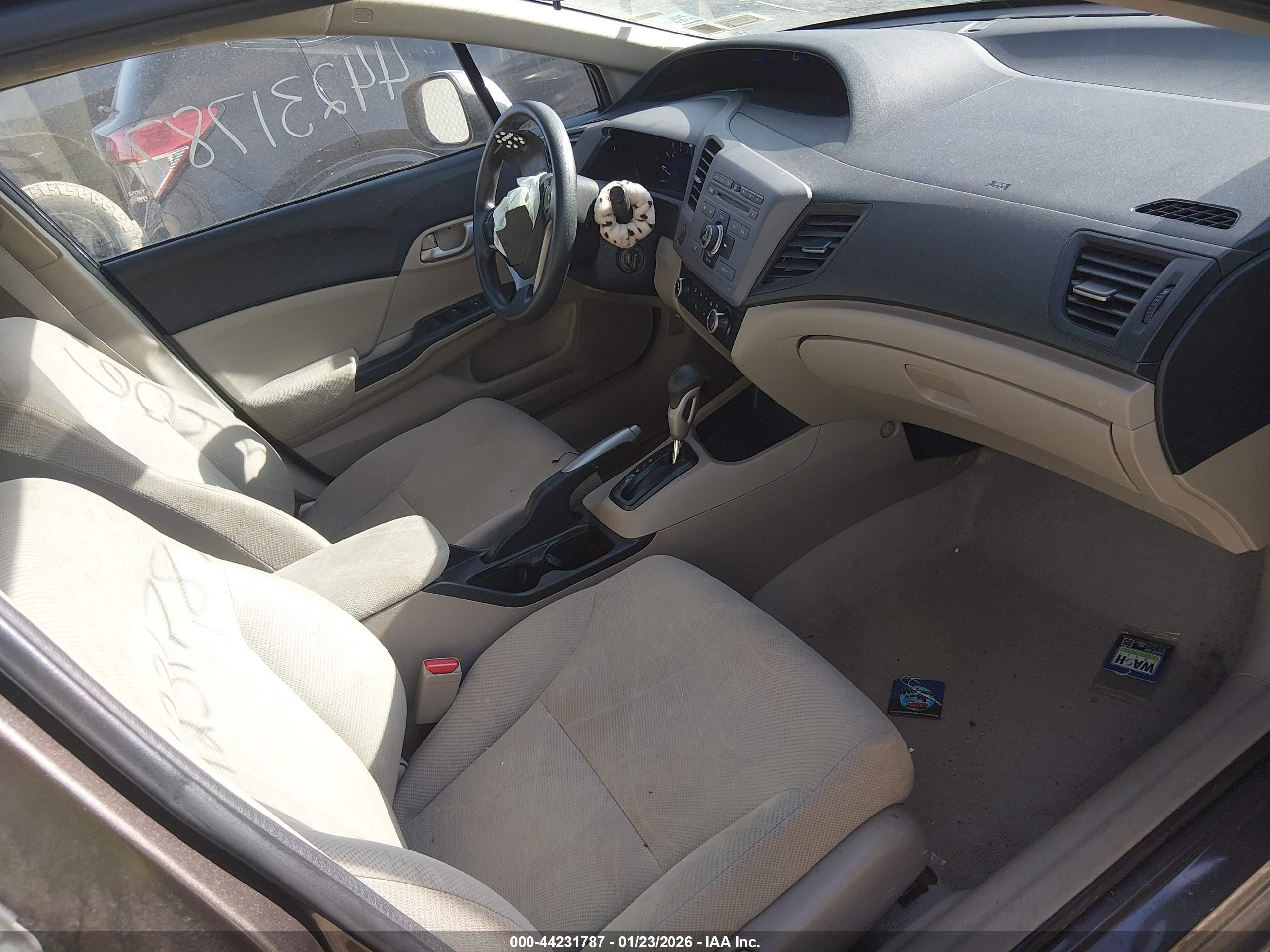 2012 Honda Civic Lx Бежевый vin: 2HGFB2F53CH604341
