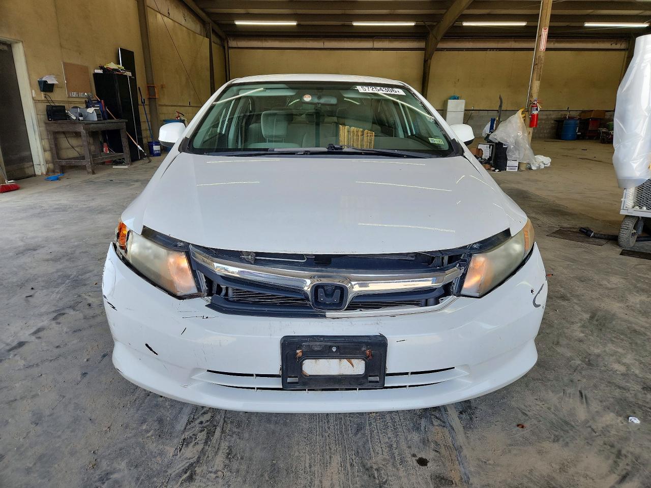 2012 Honda Civic Lx White vin: 2HGFB2F53CH609667
