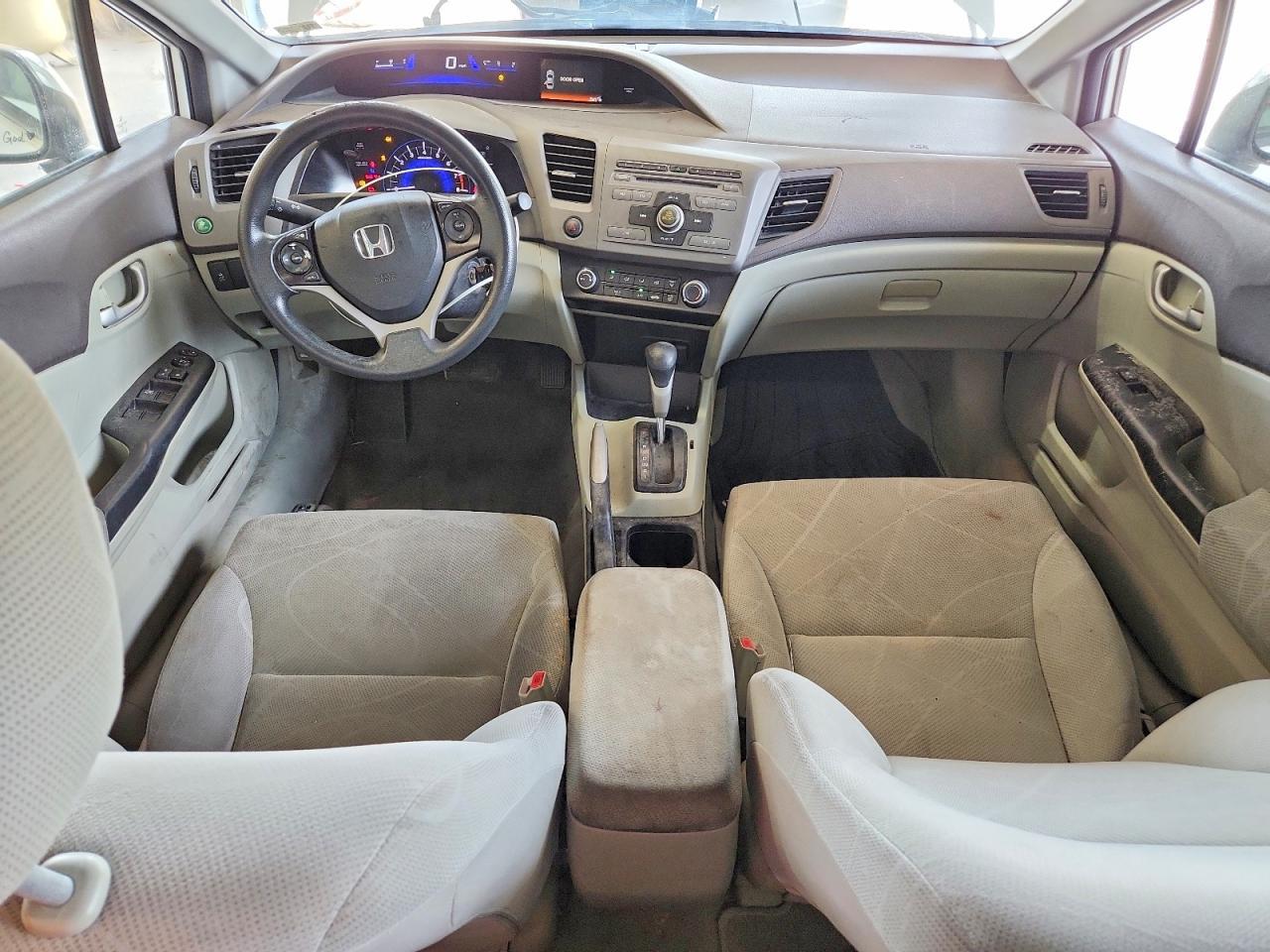 2012 Honda Civic Lx White vin: 2HGFB2F53CH609667
