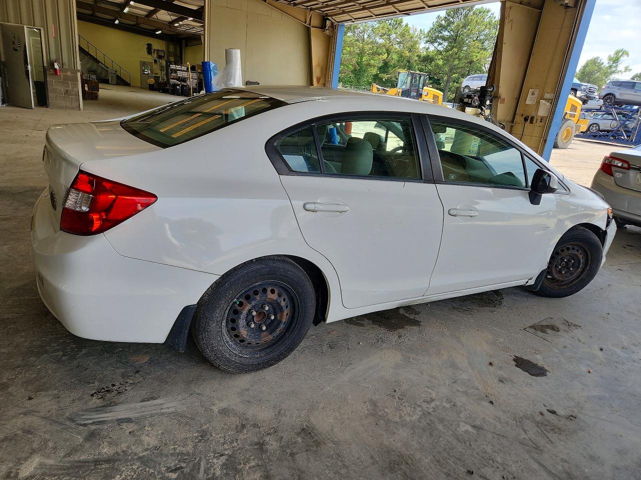 2012 Honda Civic Lx White vin: 2HGFB2F53CH609667