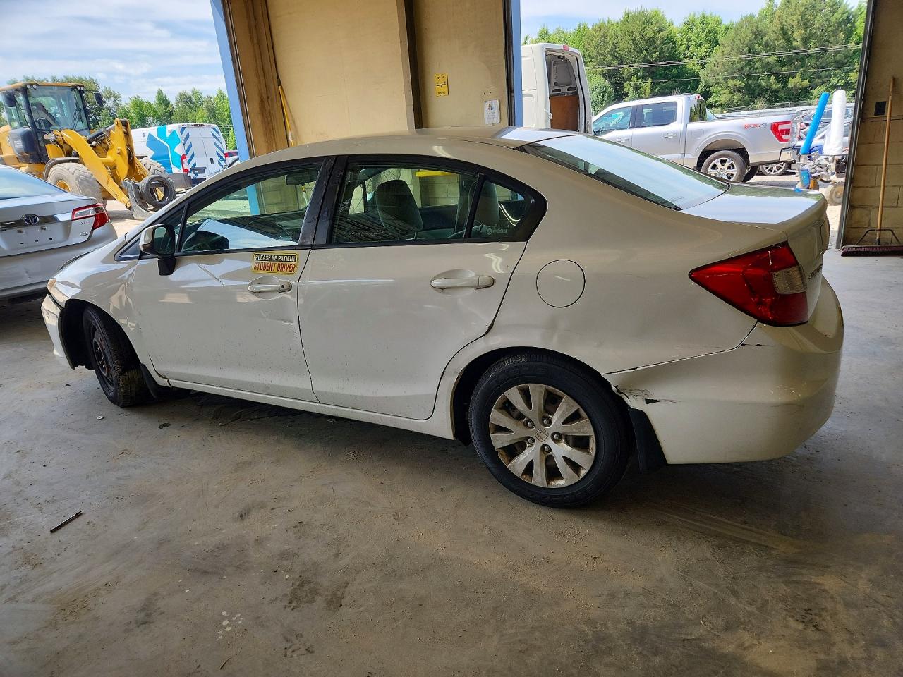 2012 Honda Civic Lx White vin: 2HGFB2F53CH609667