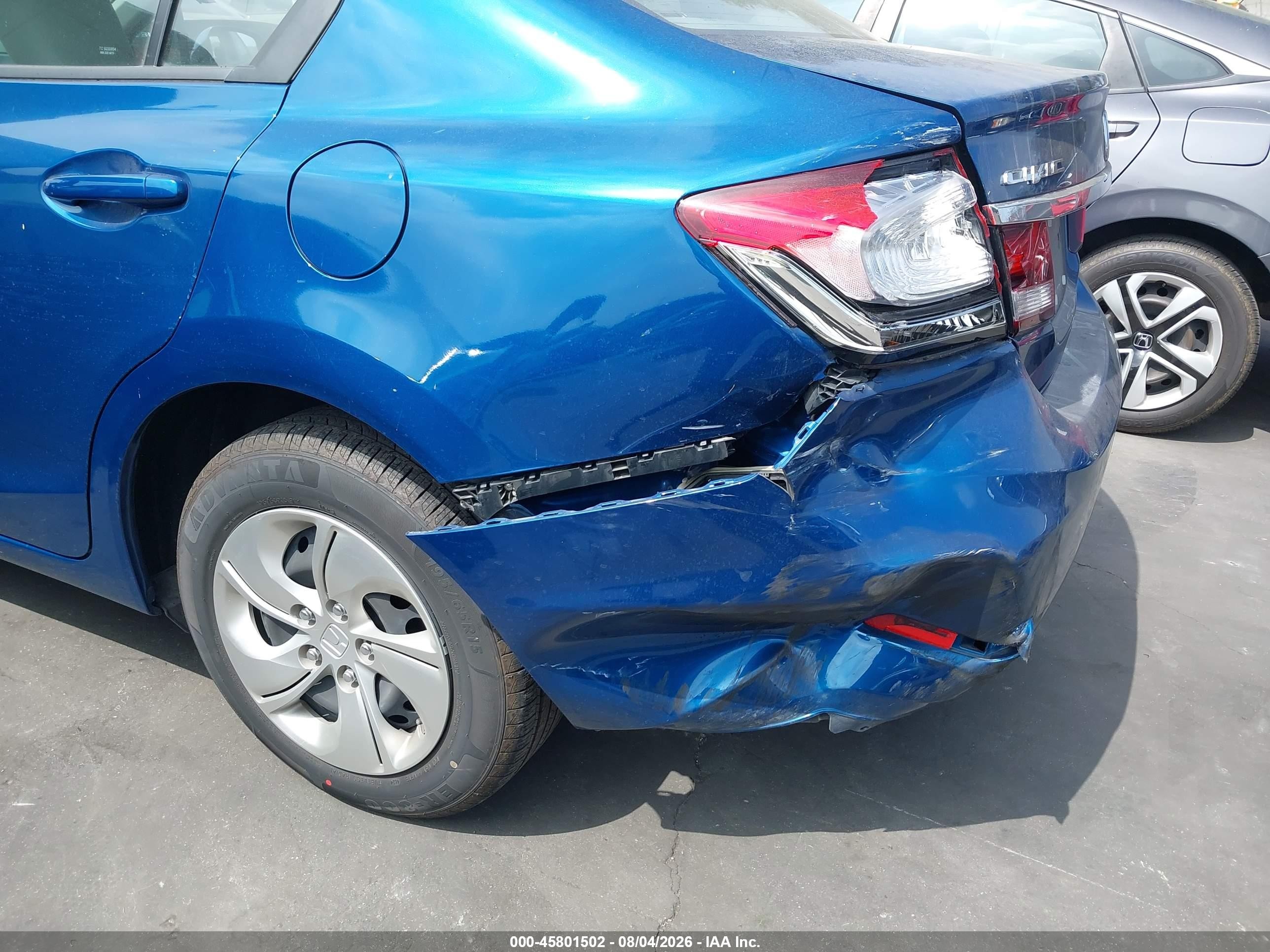 2013 Honda Civic Lx Blue vin: 2HGFB2F53DH506959