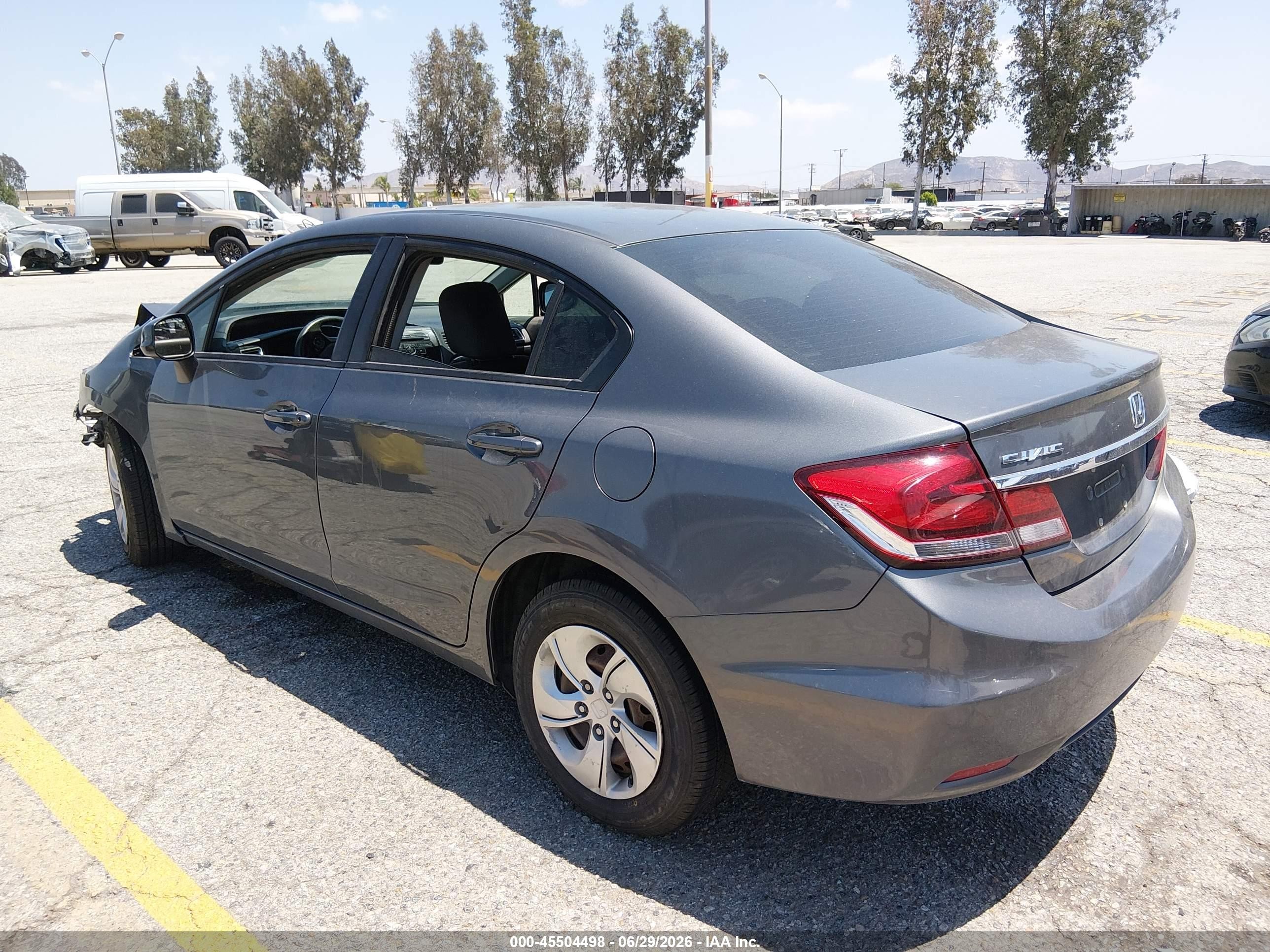 2013 Honda Civic Lx Gray vin: 2HGFB2F53DH507724