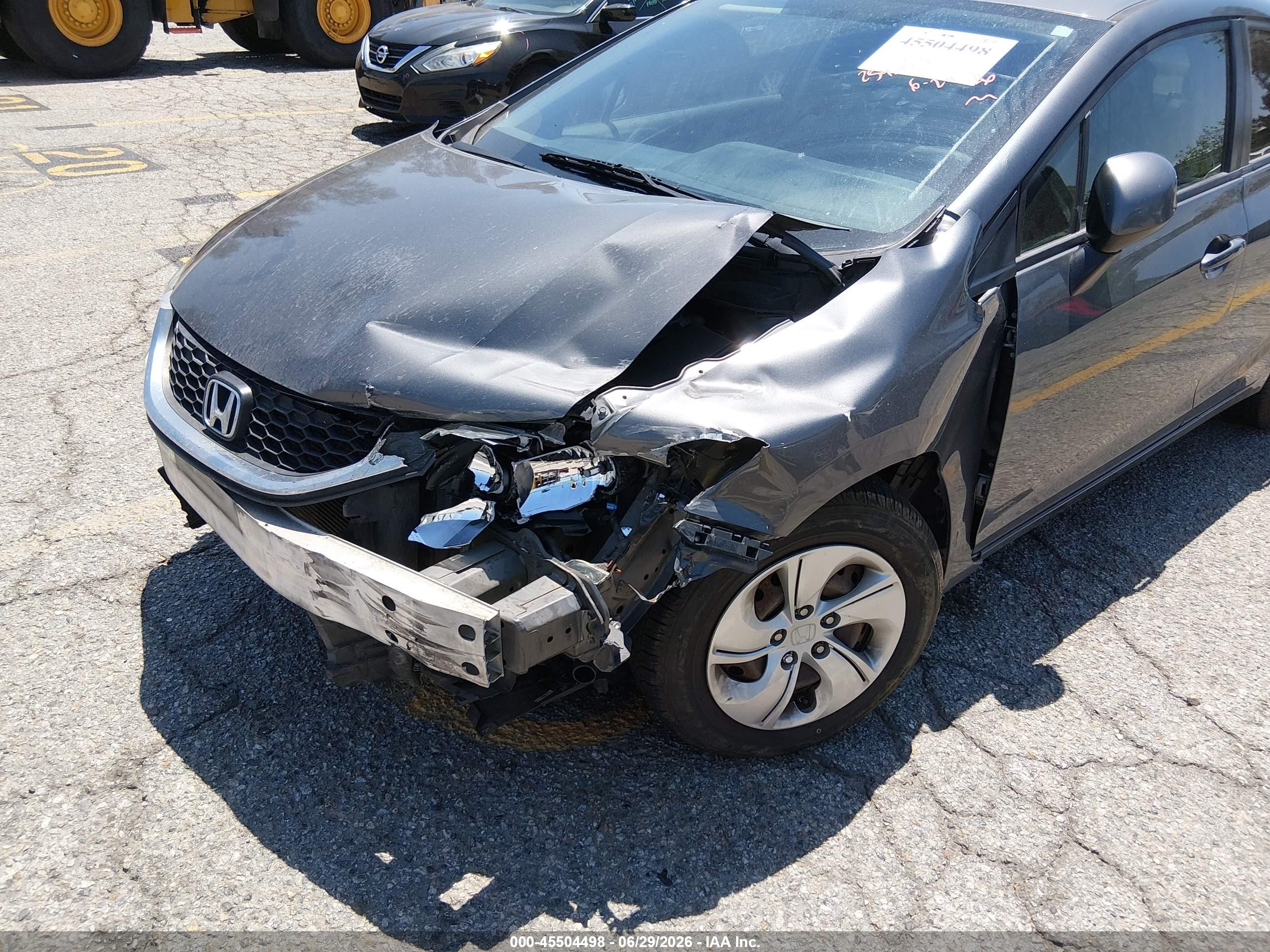 2013 Honda Civic Lx Gray vin: 2HGFB2F53DH507724